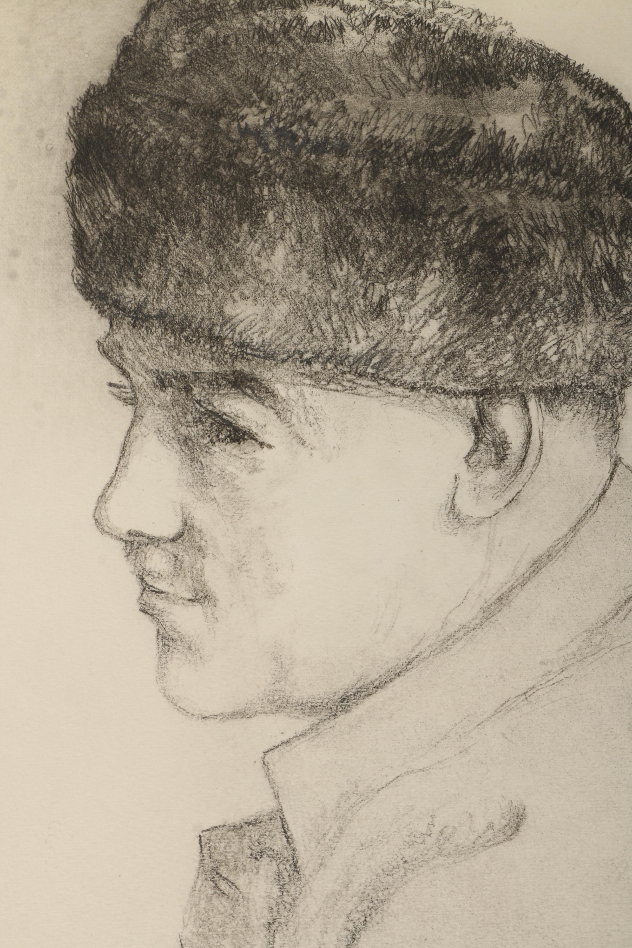 Emily B. Waite Etchings of Male Portraits Including Henri Dunant