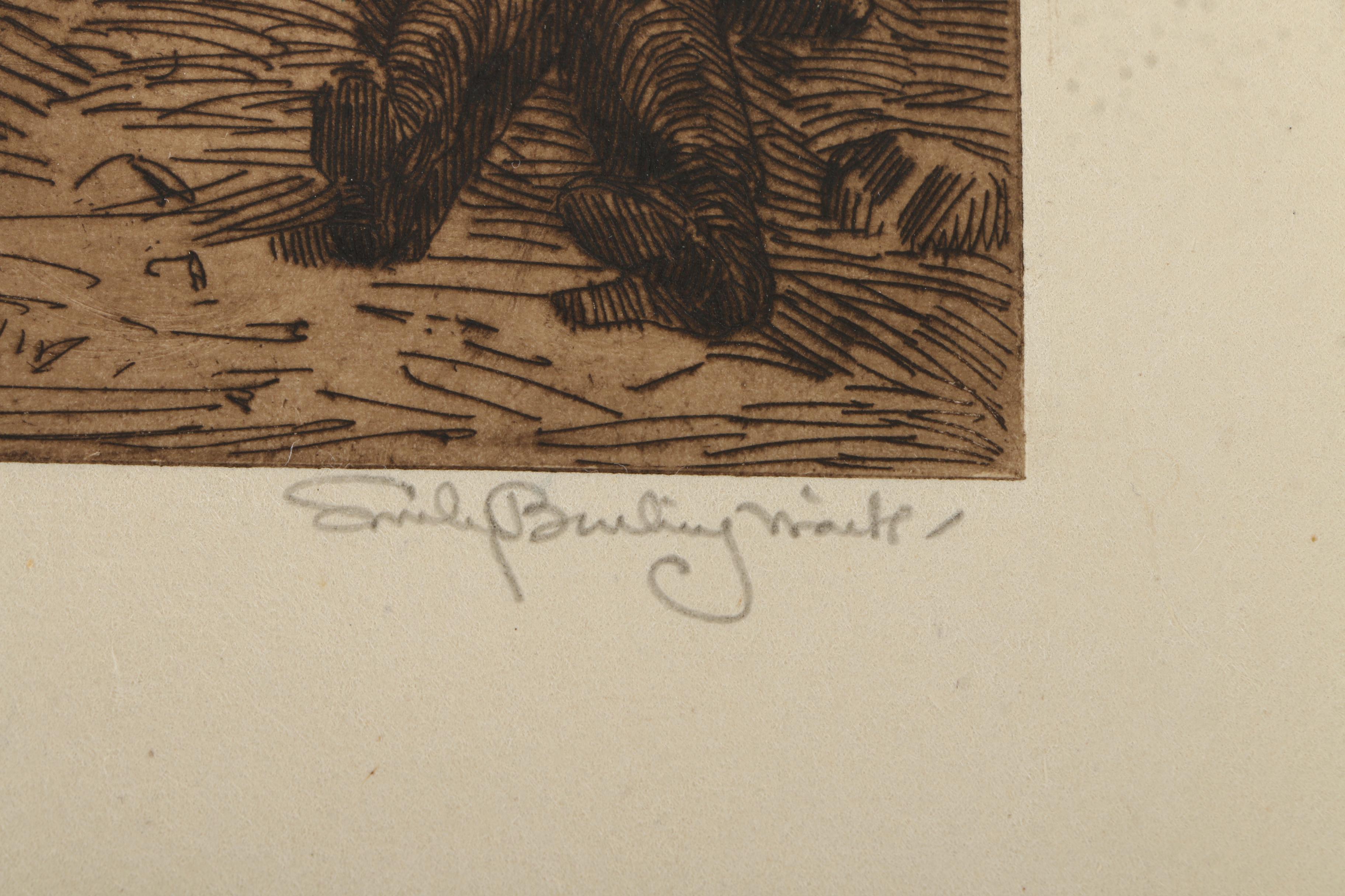 Emily B. Waite Etchings of Groups of Children