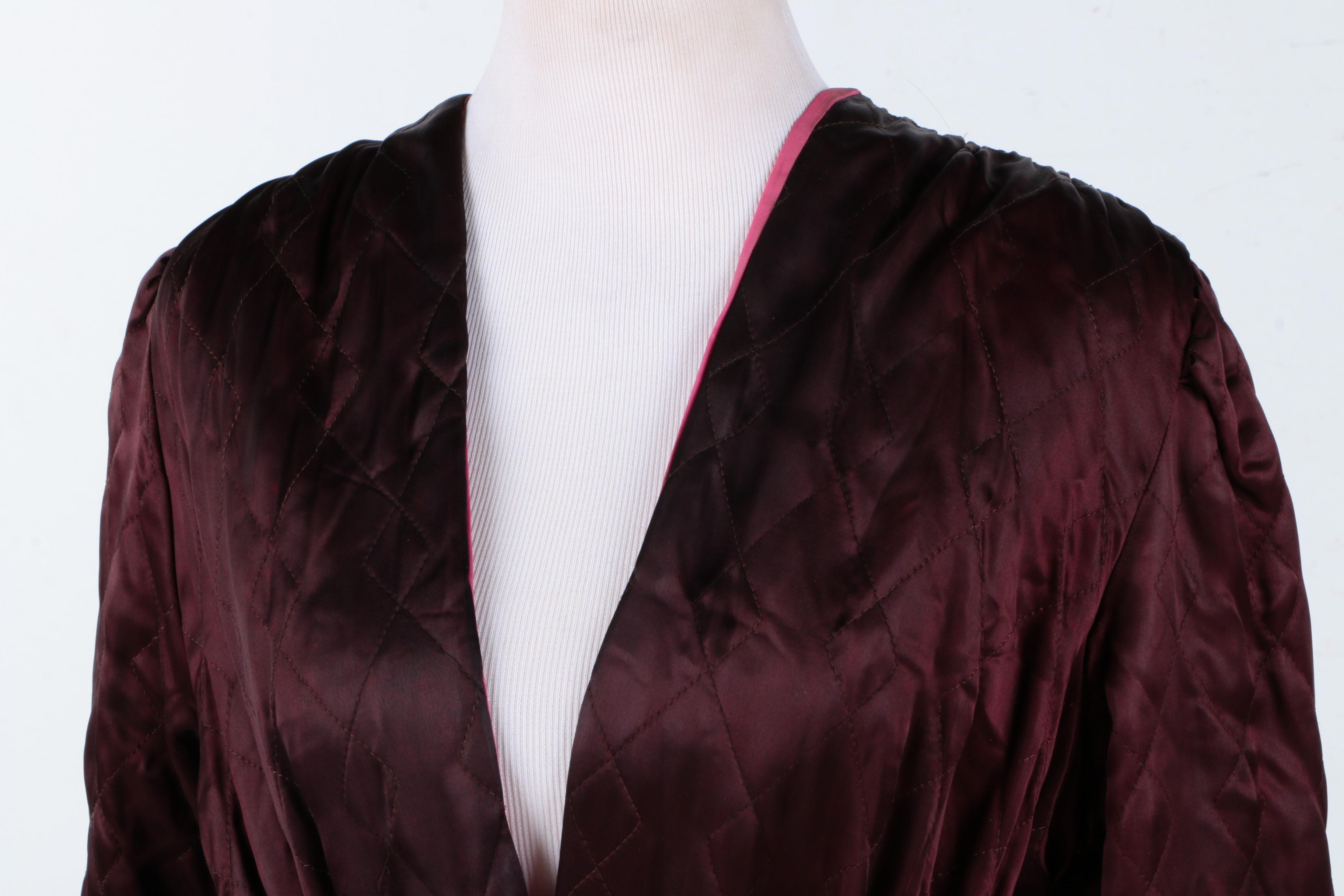 Circa 1940s Quilted Robe