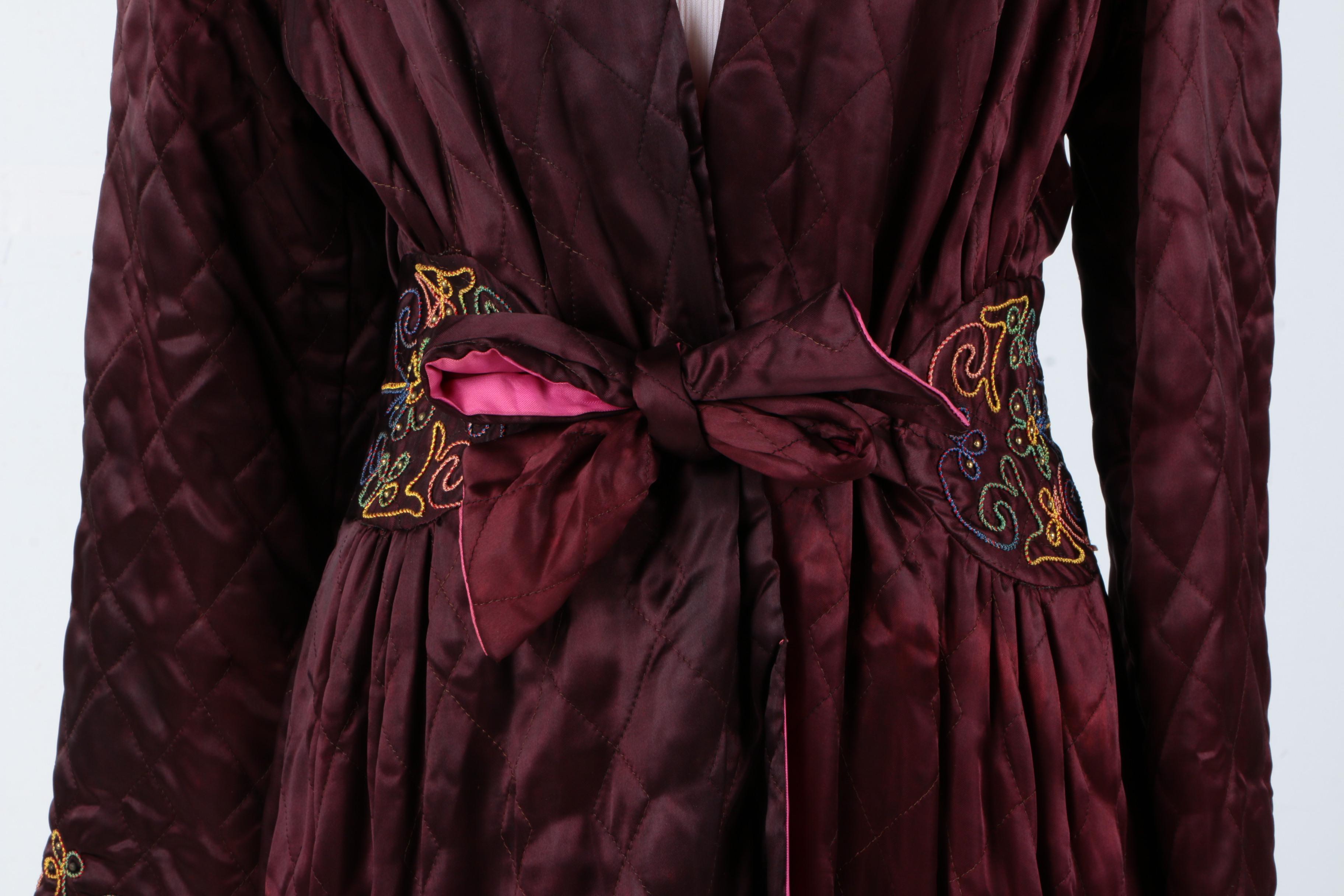 Circa 1940s Quilted Robe