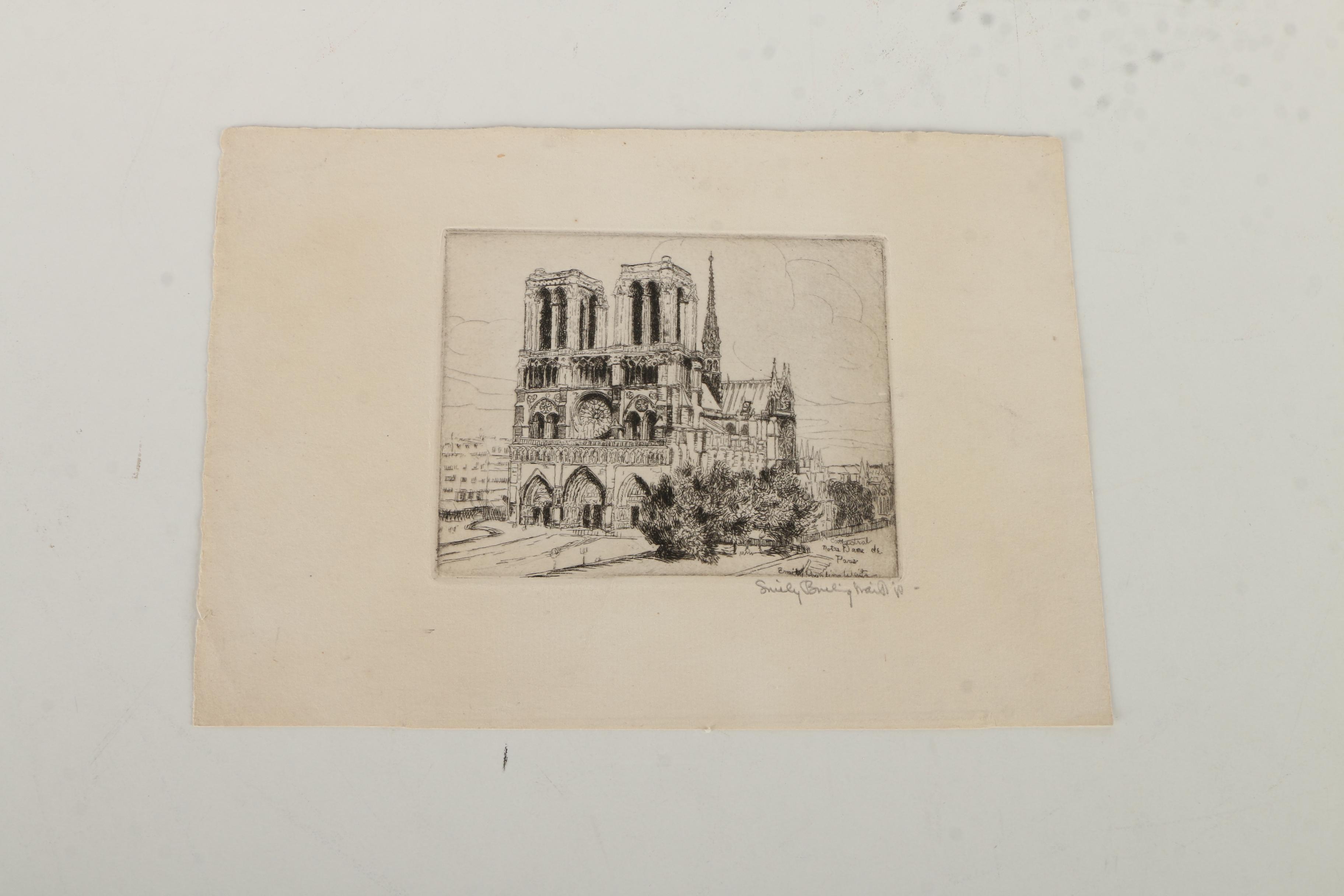 Emily B. Waite Etchings of Amiens and Paris