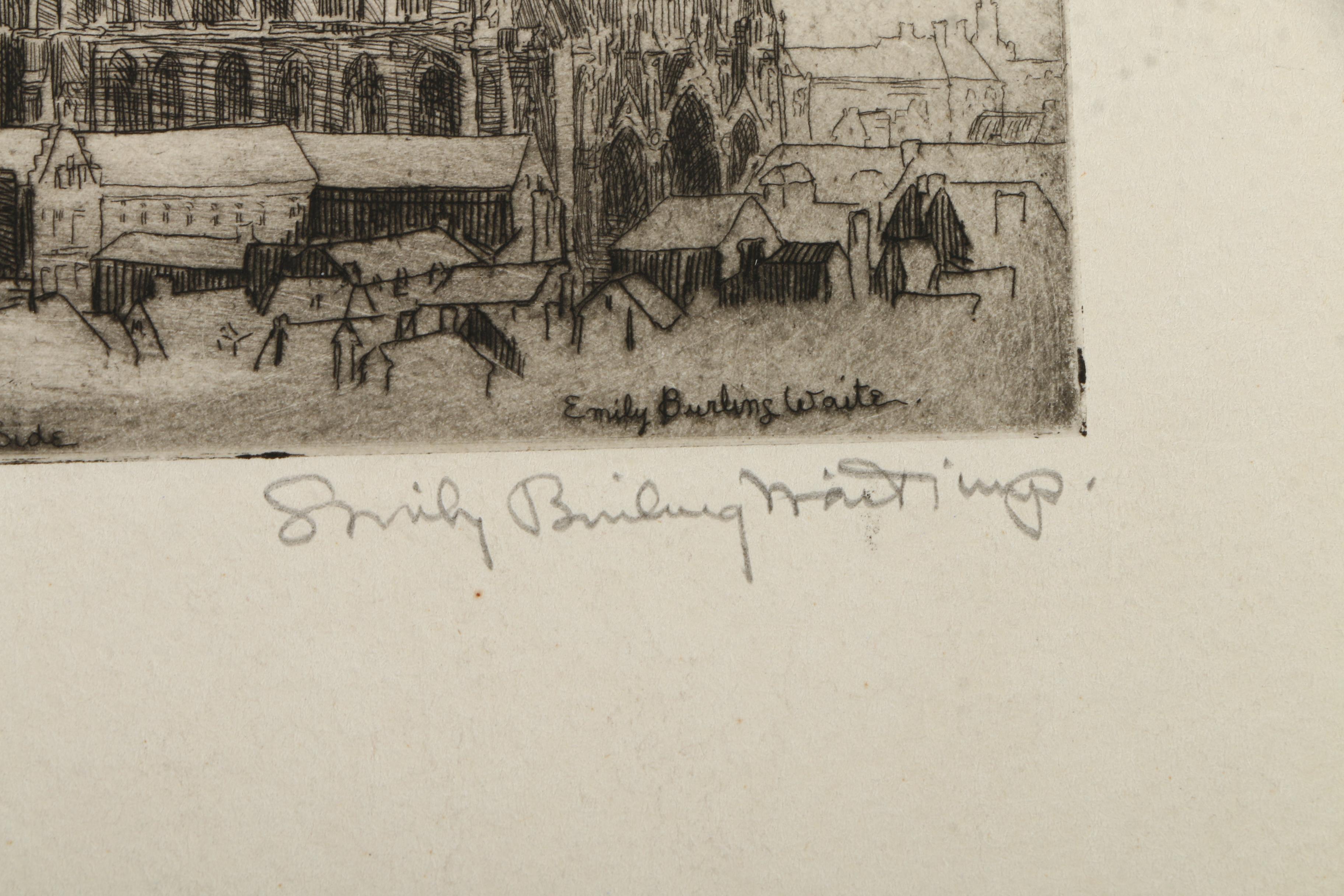 Emily B. Waite Etchings of Amiens and Paris