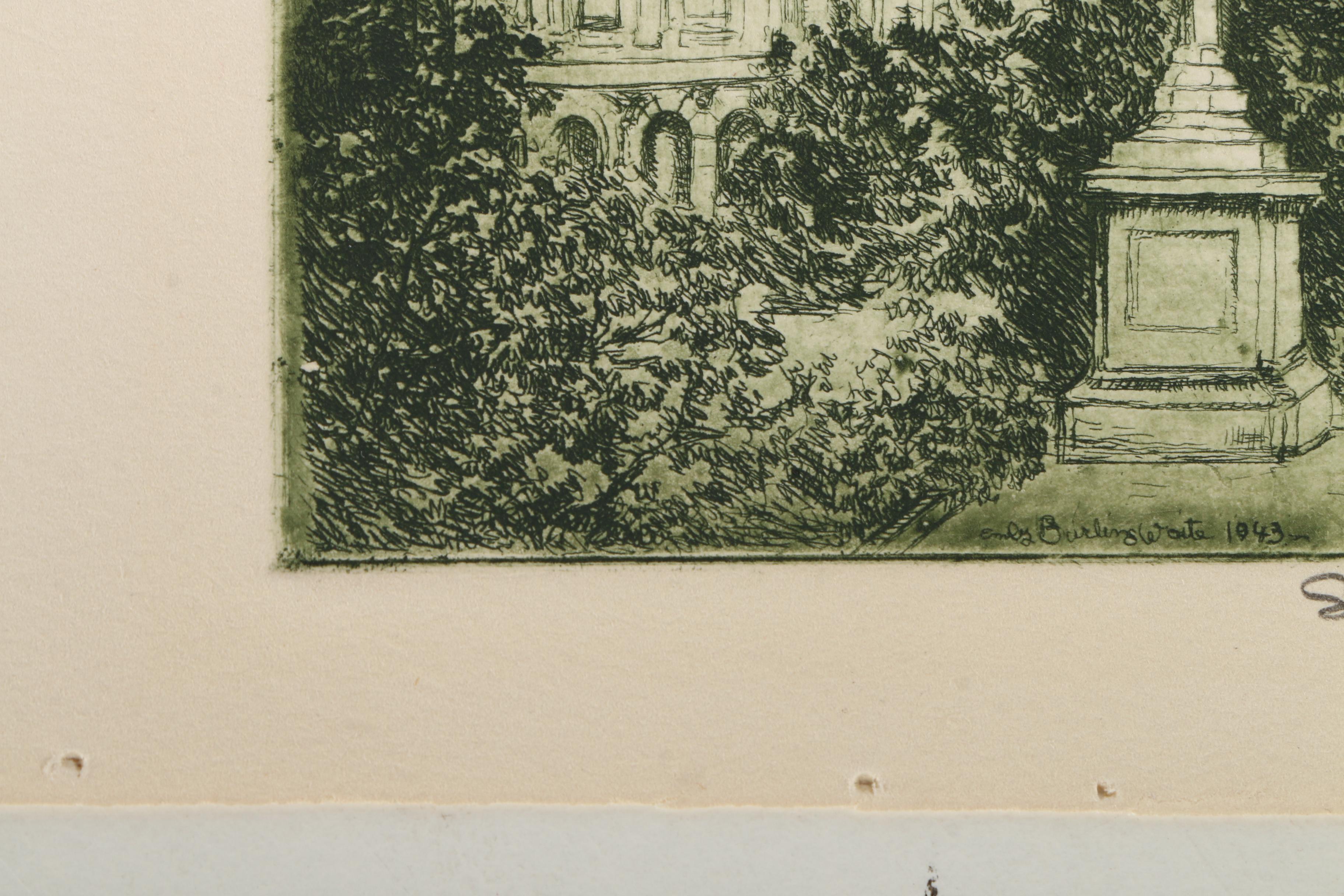 Emily B. Waite Etchings Including the Massachusetts State House