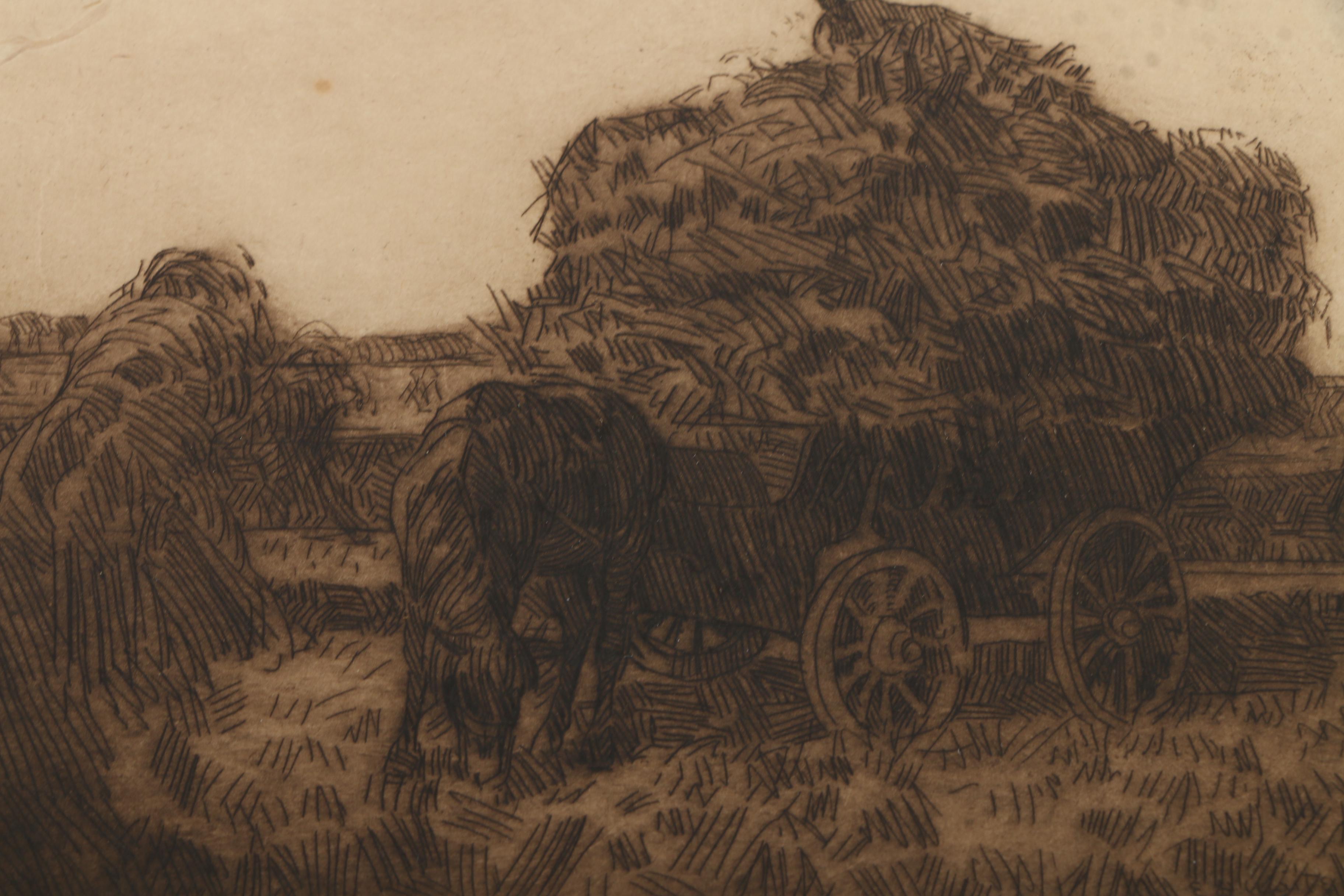 Collection of Emily Burling Waite Etchings of Farm Scenes