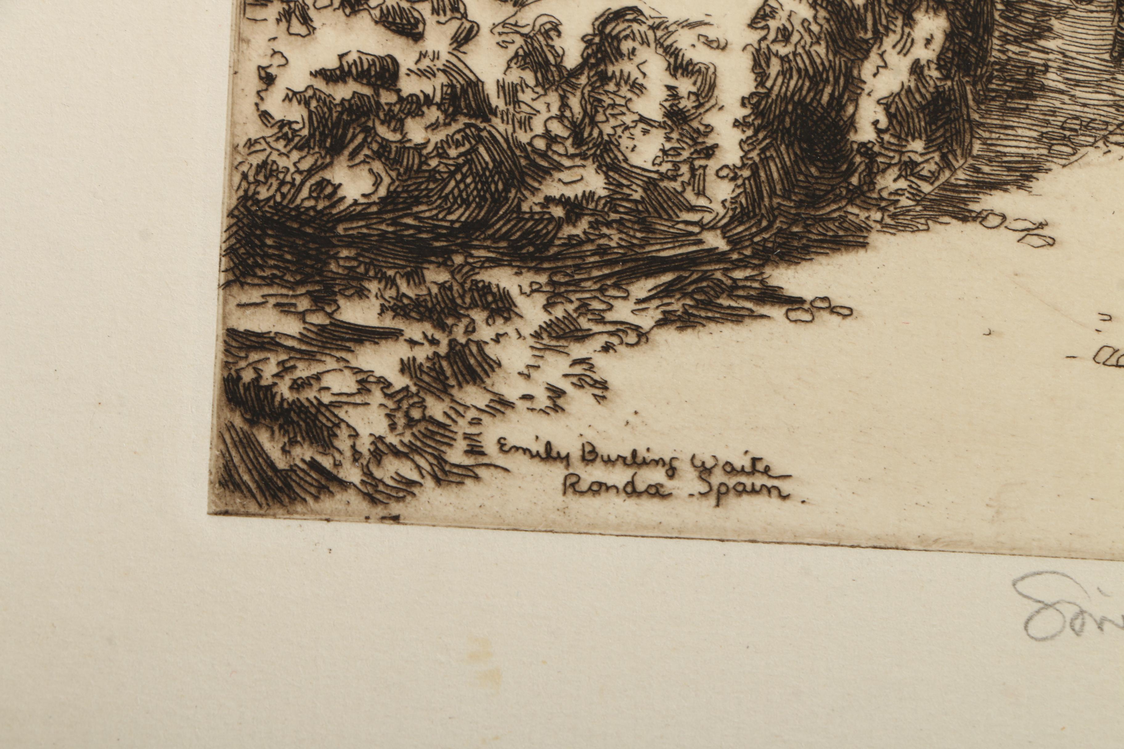 Collection of Emily Burling Waite Etchings of Farm Scenes