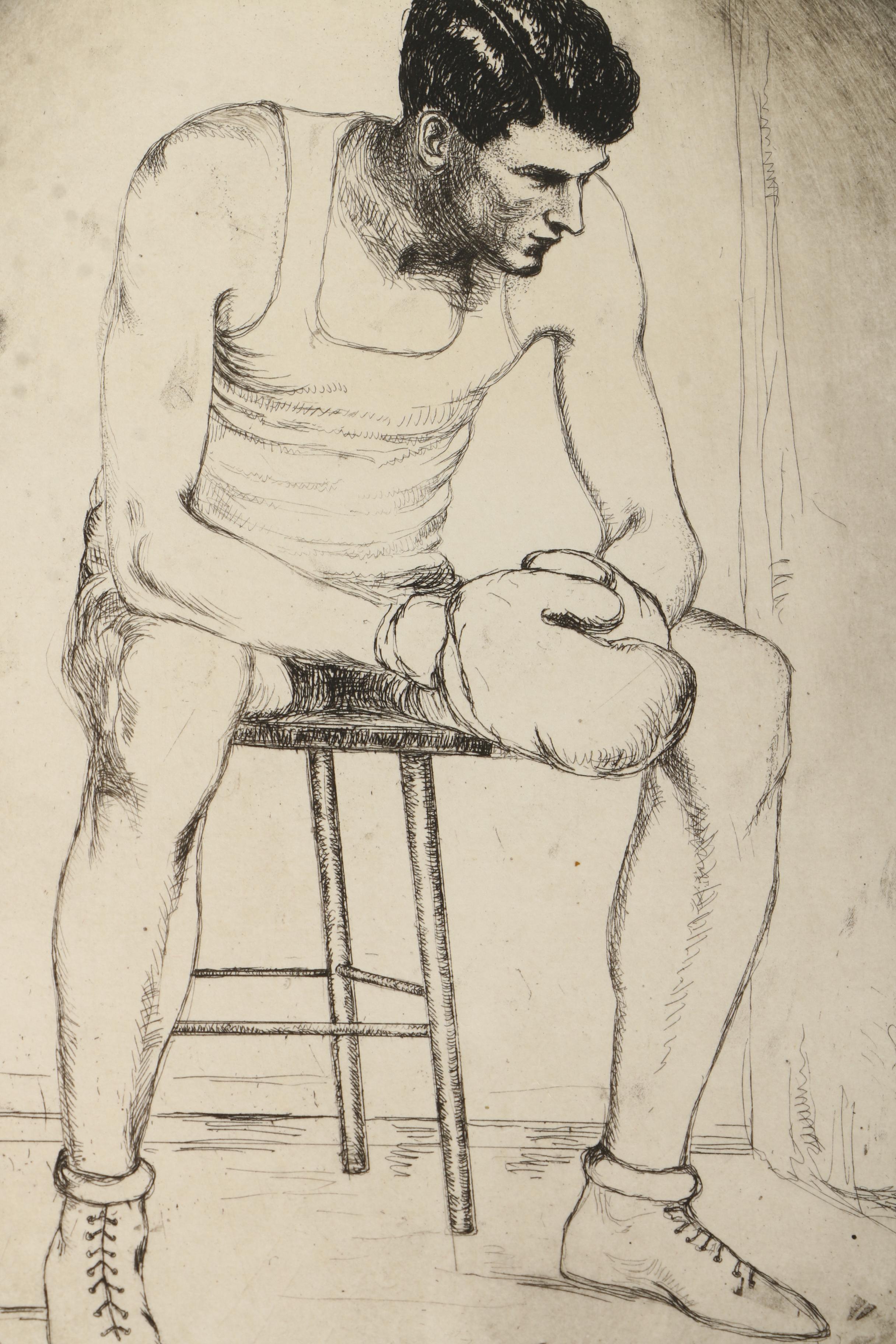 Pair of Emily Burlins Waite Etchings