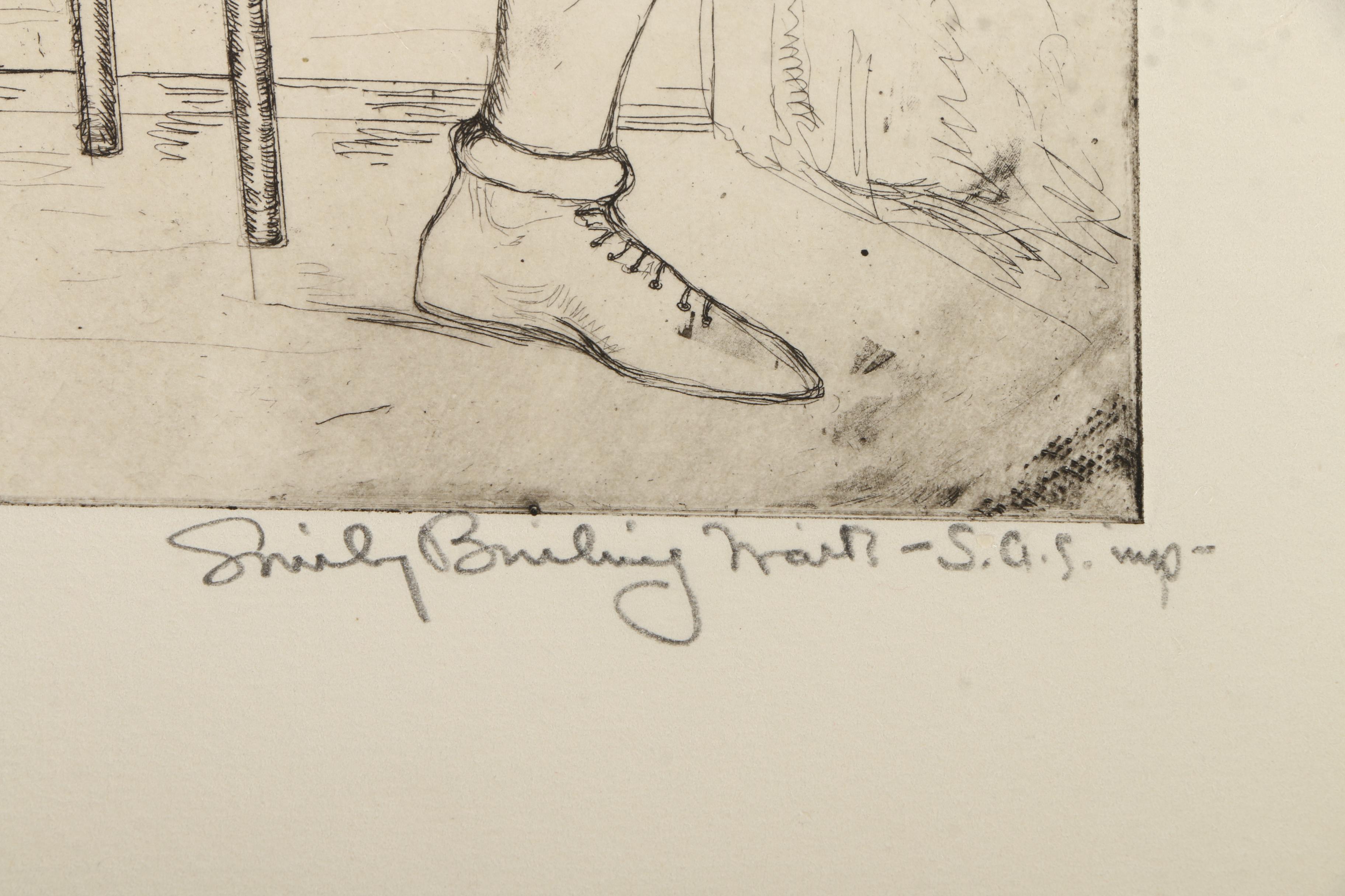 Pair of Emily Burlins Waite Etchings