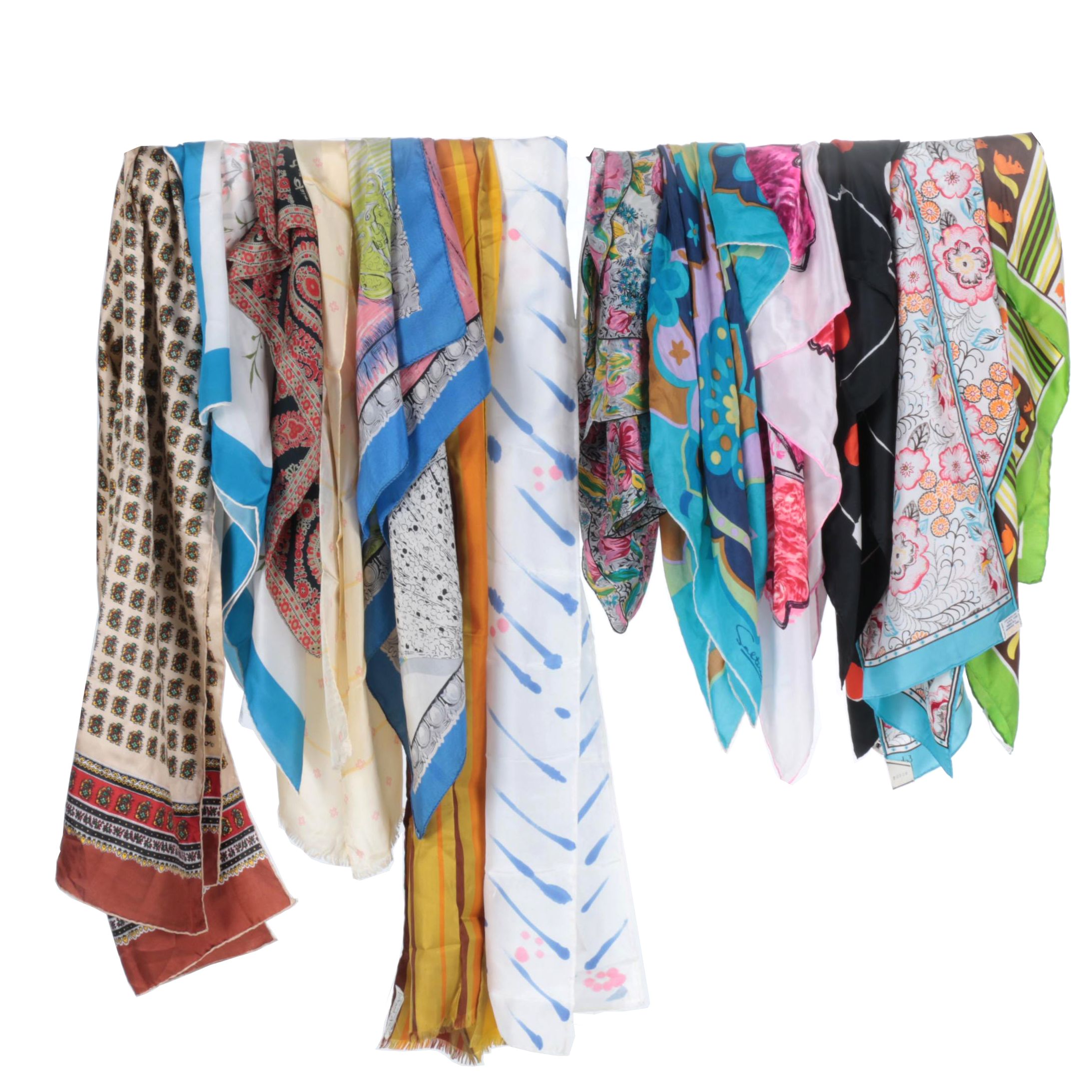Silk Scarves Including Richard Allen