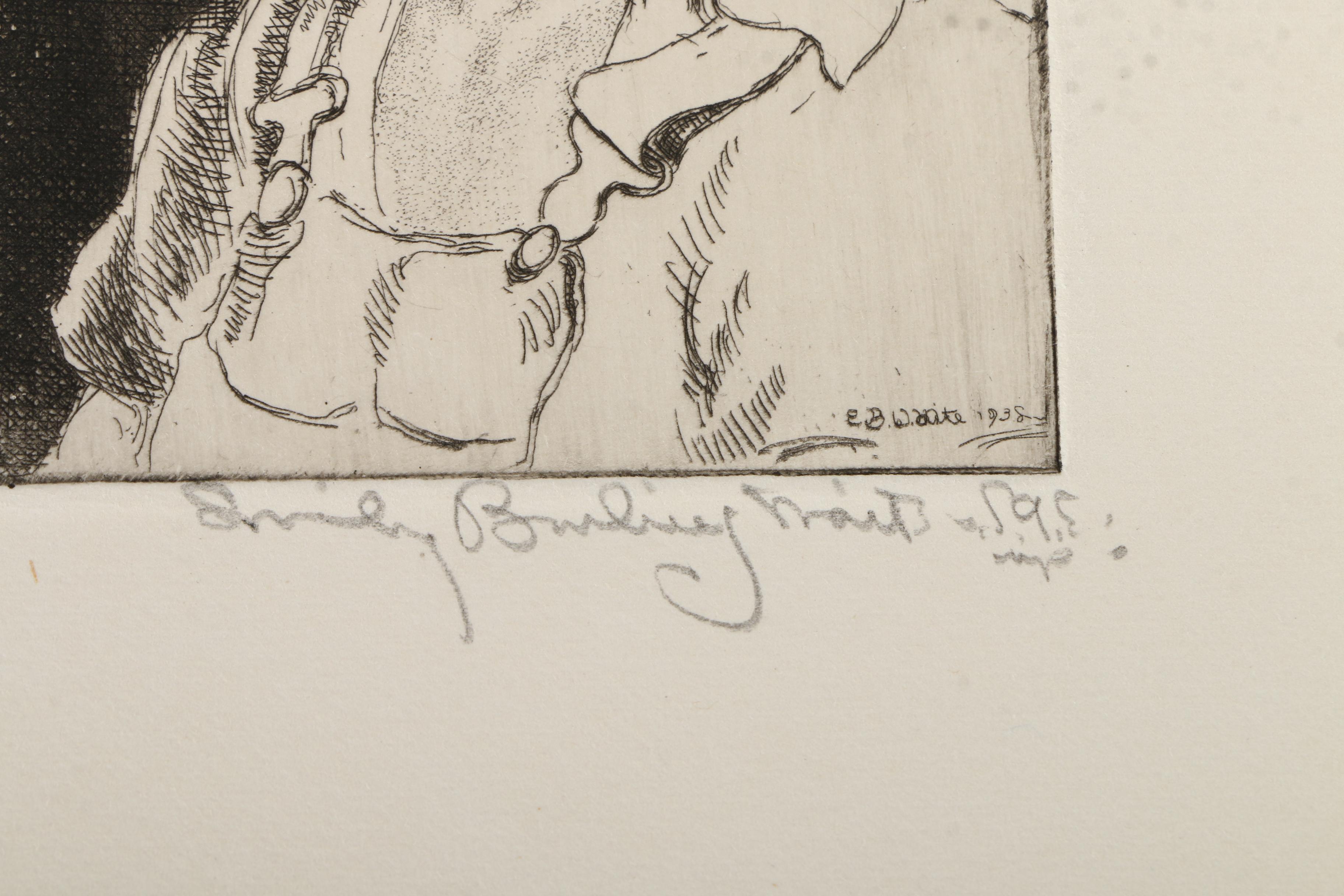 Collection of Emily Burlins Waite Portrait Etchings