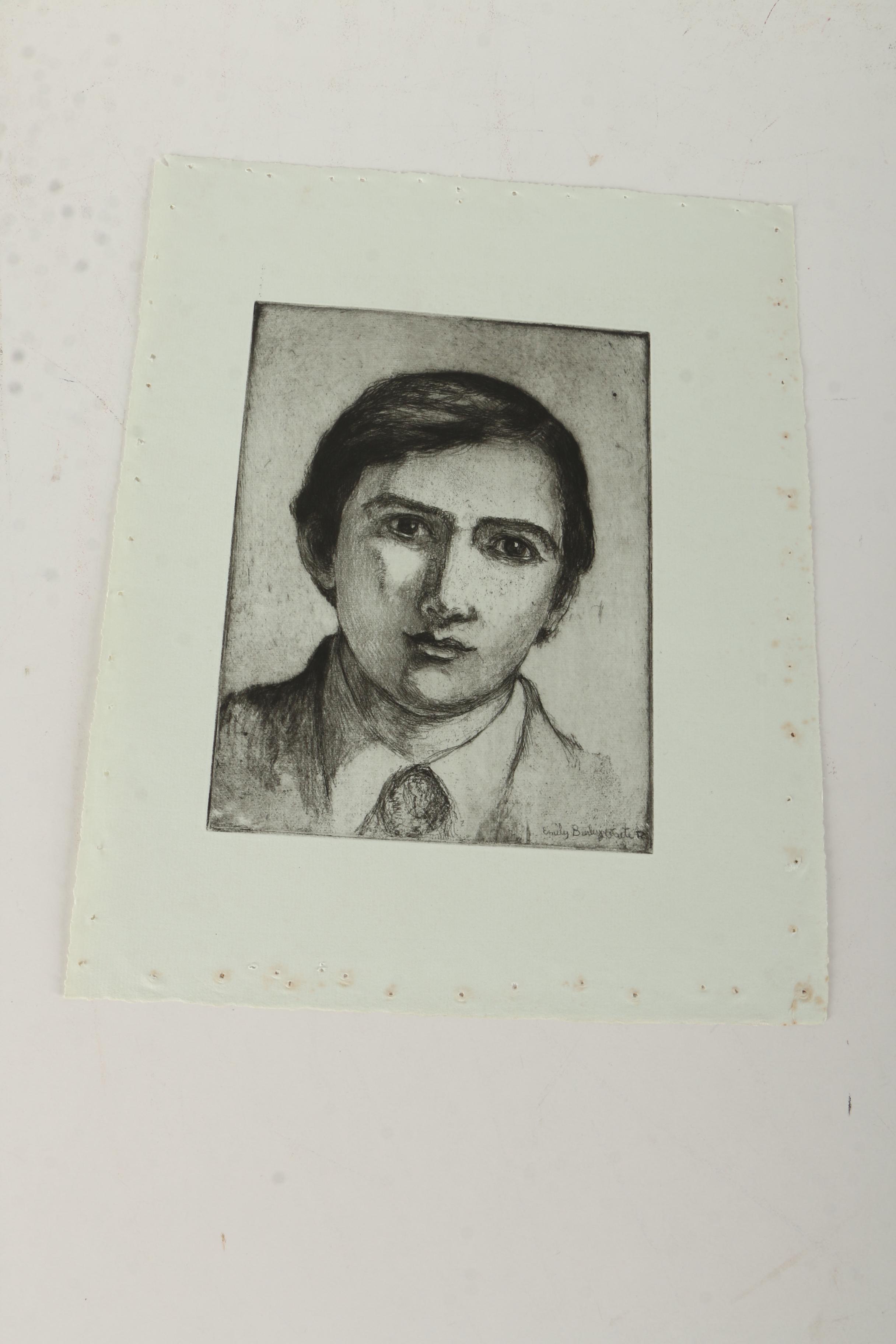 Collection of Emily Burlins Waite Portrait Etchings