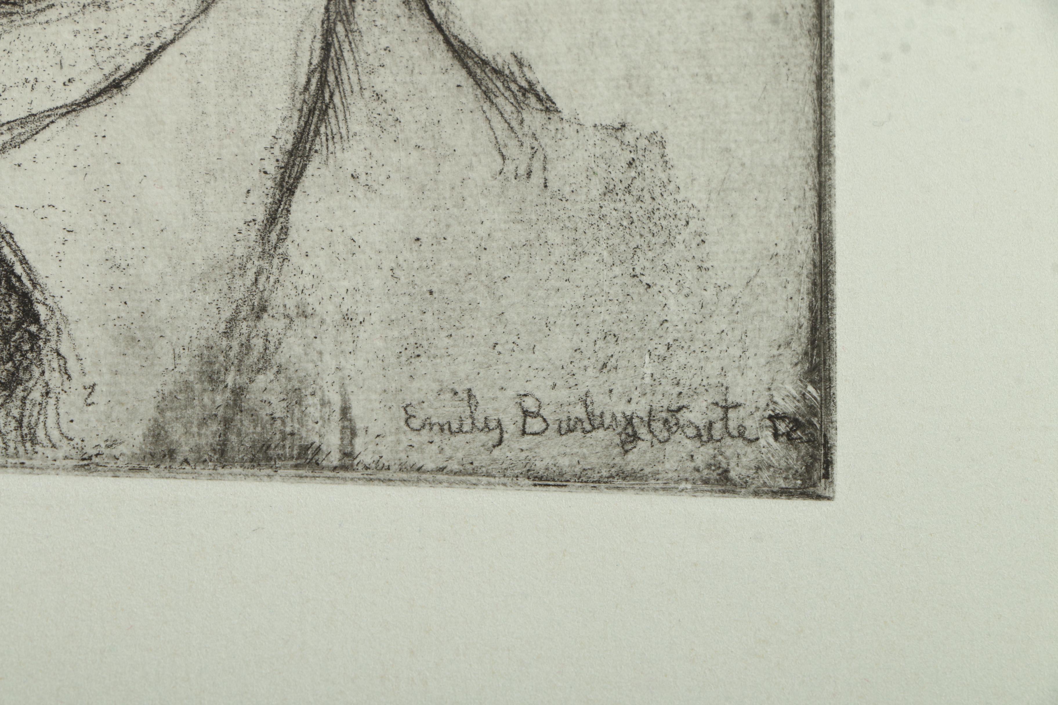 Collection of Emily Burlins Waite Portrait Etchings