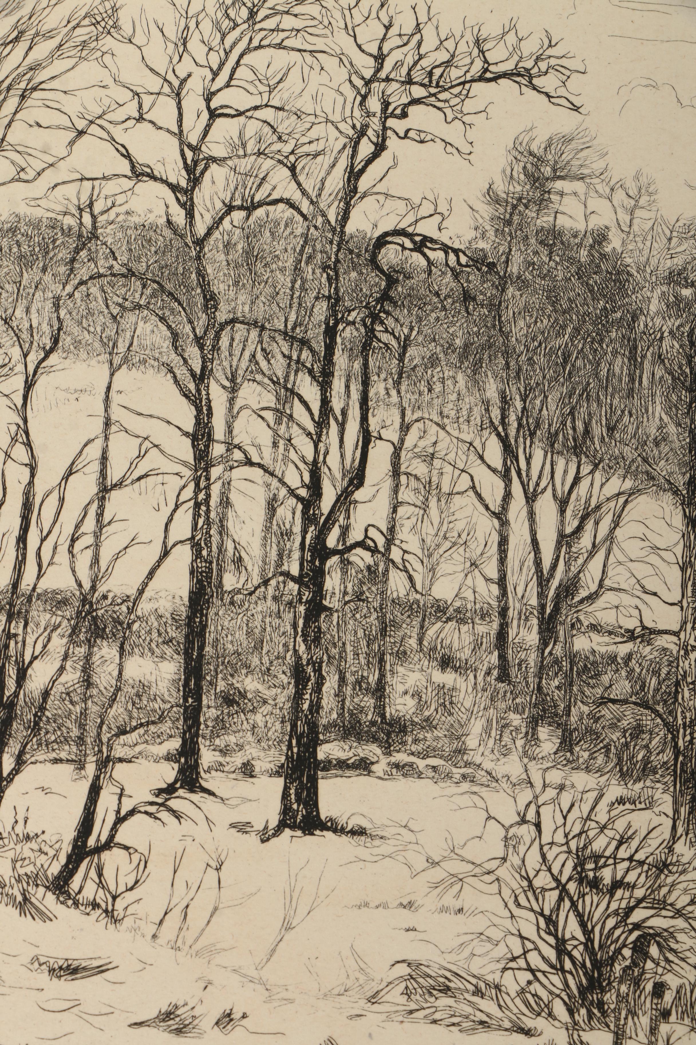 Collection of Emily Burlins Waite Portrait Etchings