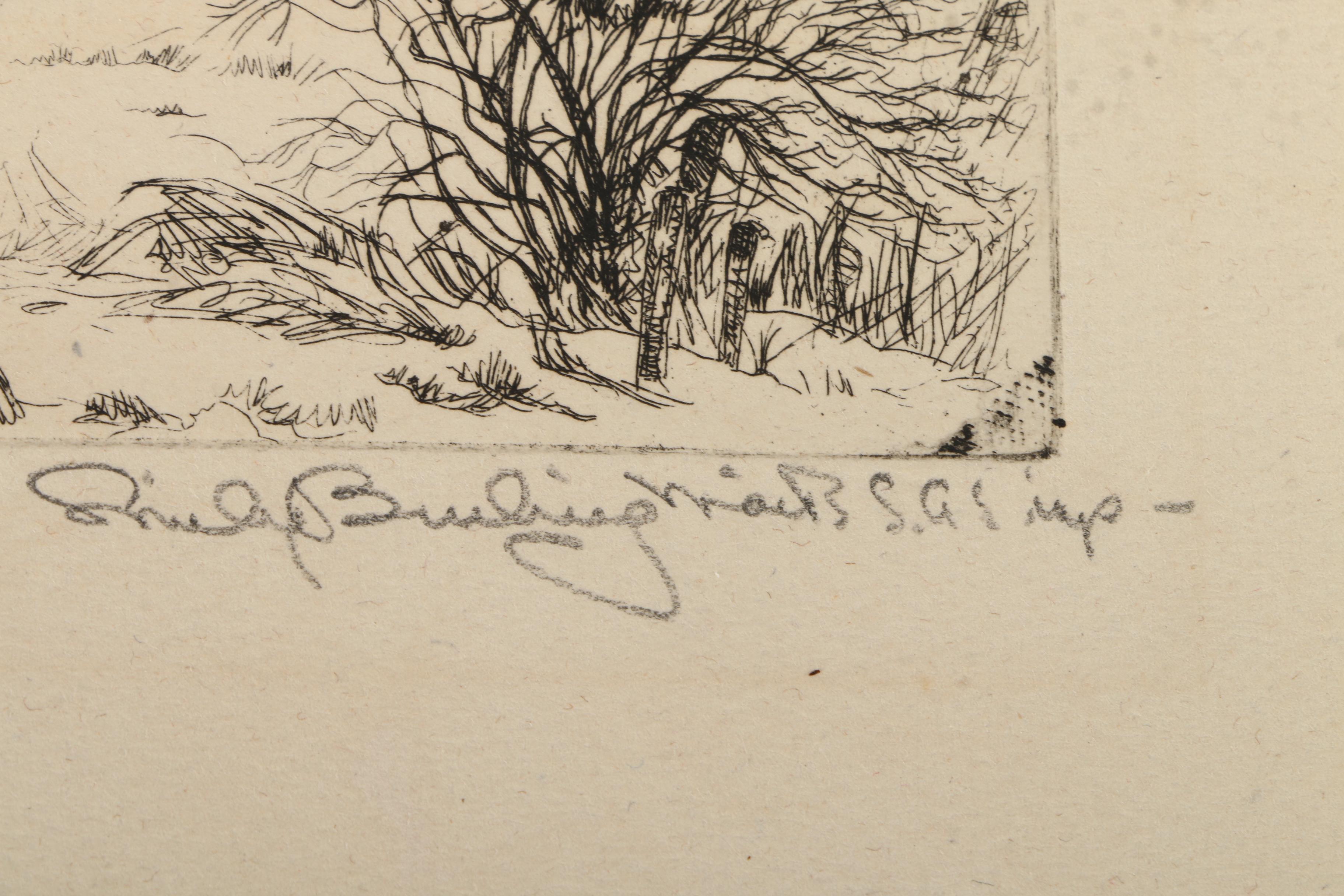 Collection of Emily Burlins Waite Portrait Etchings