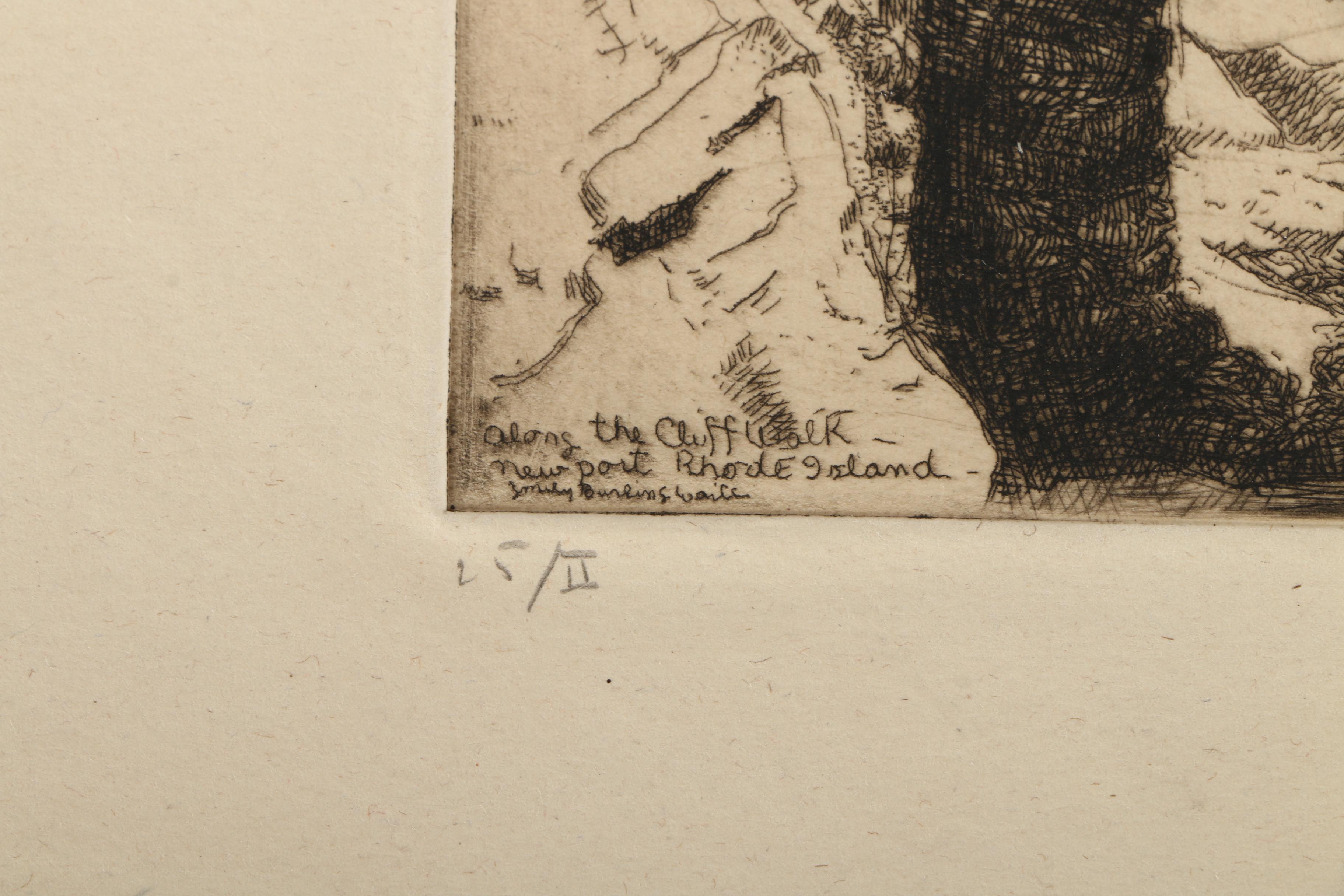 Collection of Emily Burlins Waite Portrait Etchings