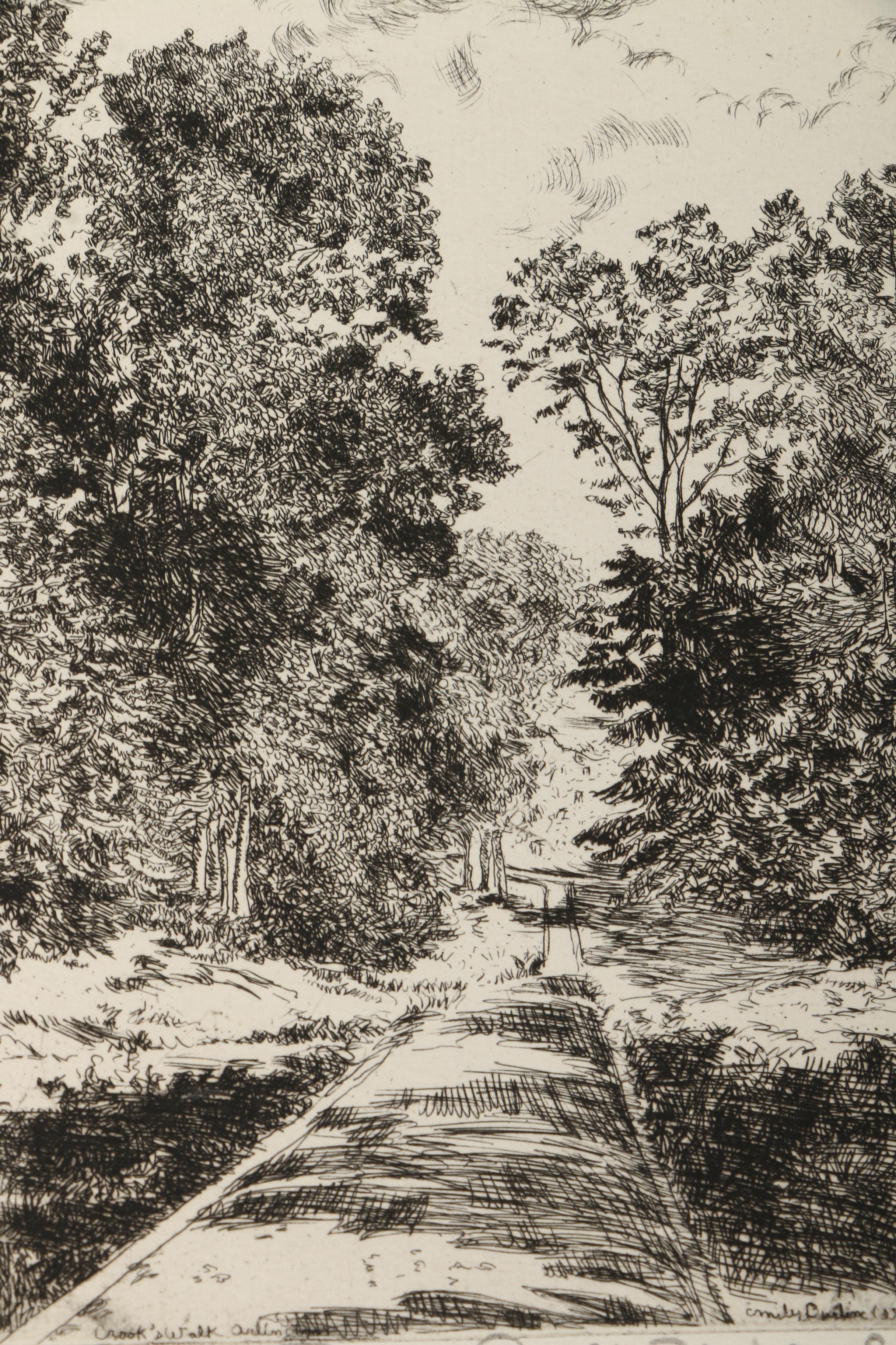 Collection of Emily Burlins Waite Portrait Etchings