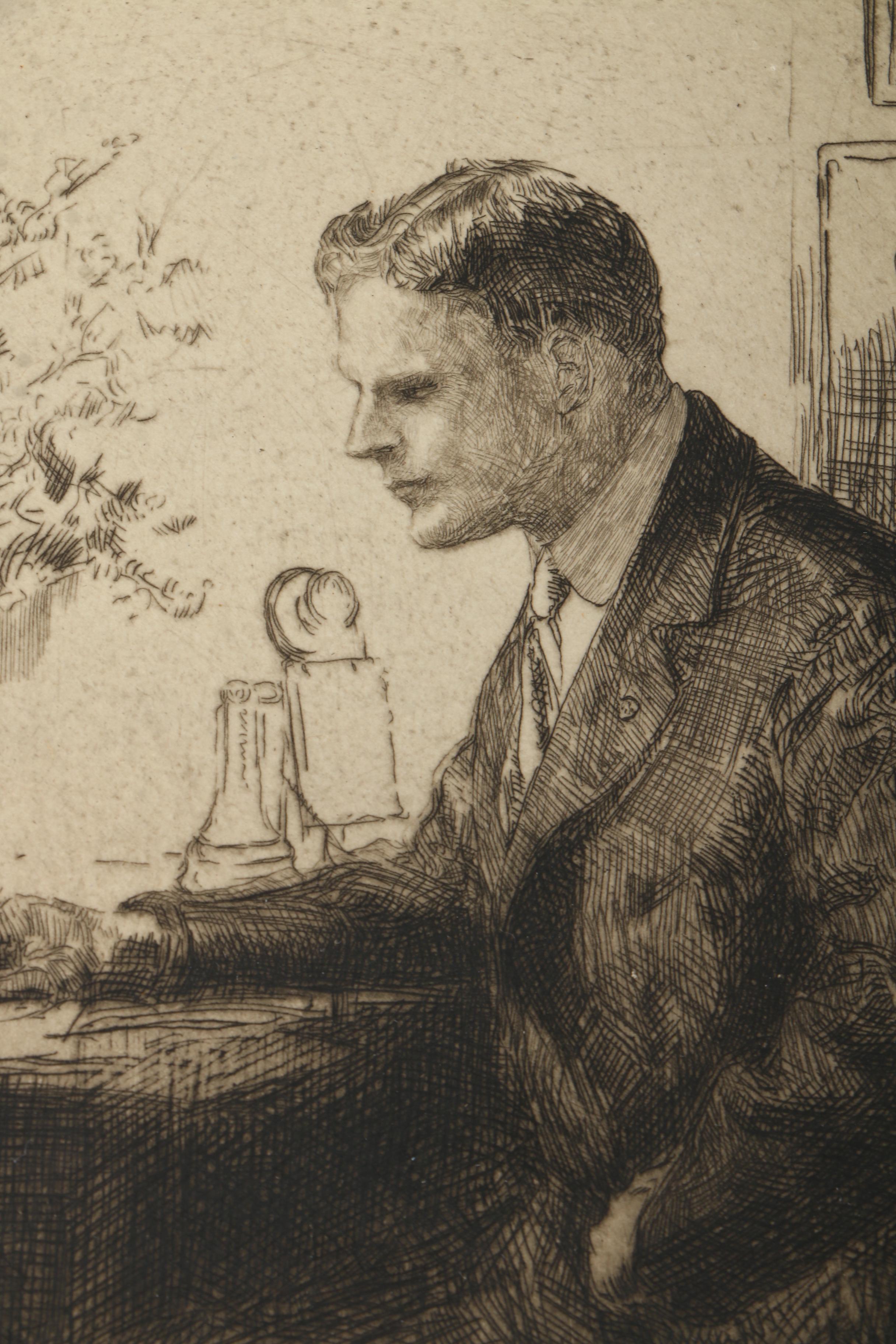 Pair of Emily B. Waite Portrait Etchings