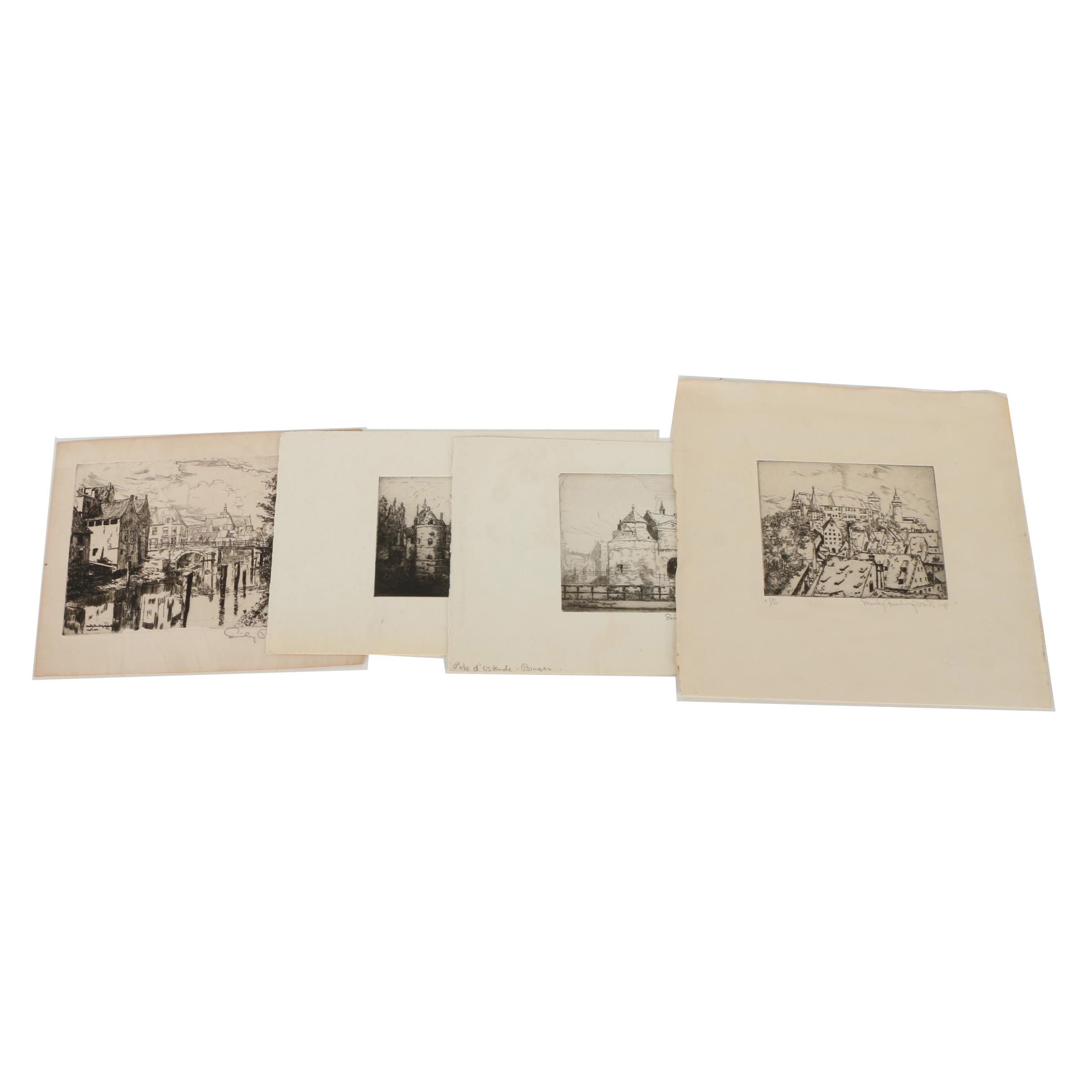 Emily B. Waite Etchings of European Architecture