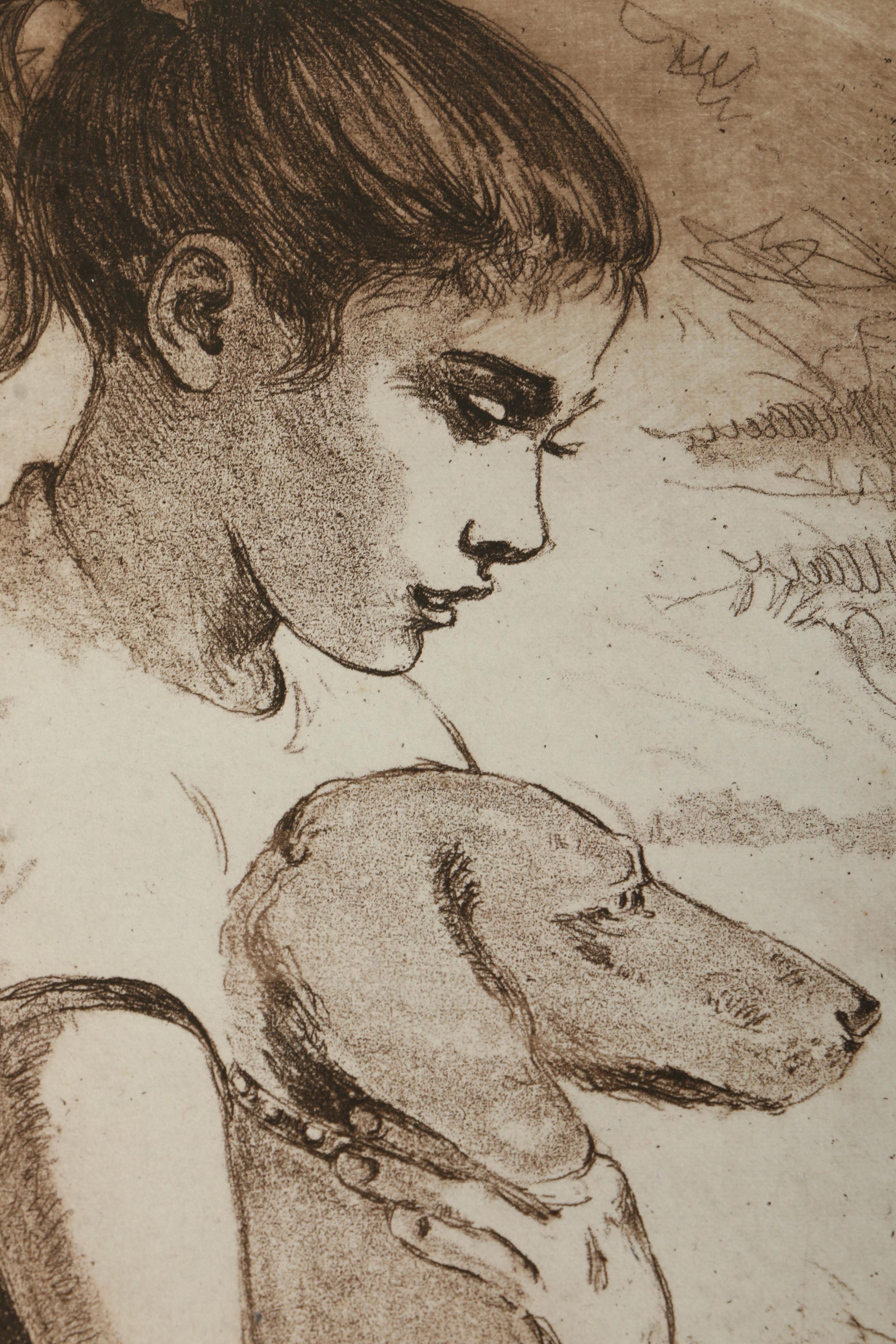 Pair of Emily Burlins Waite Etchings