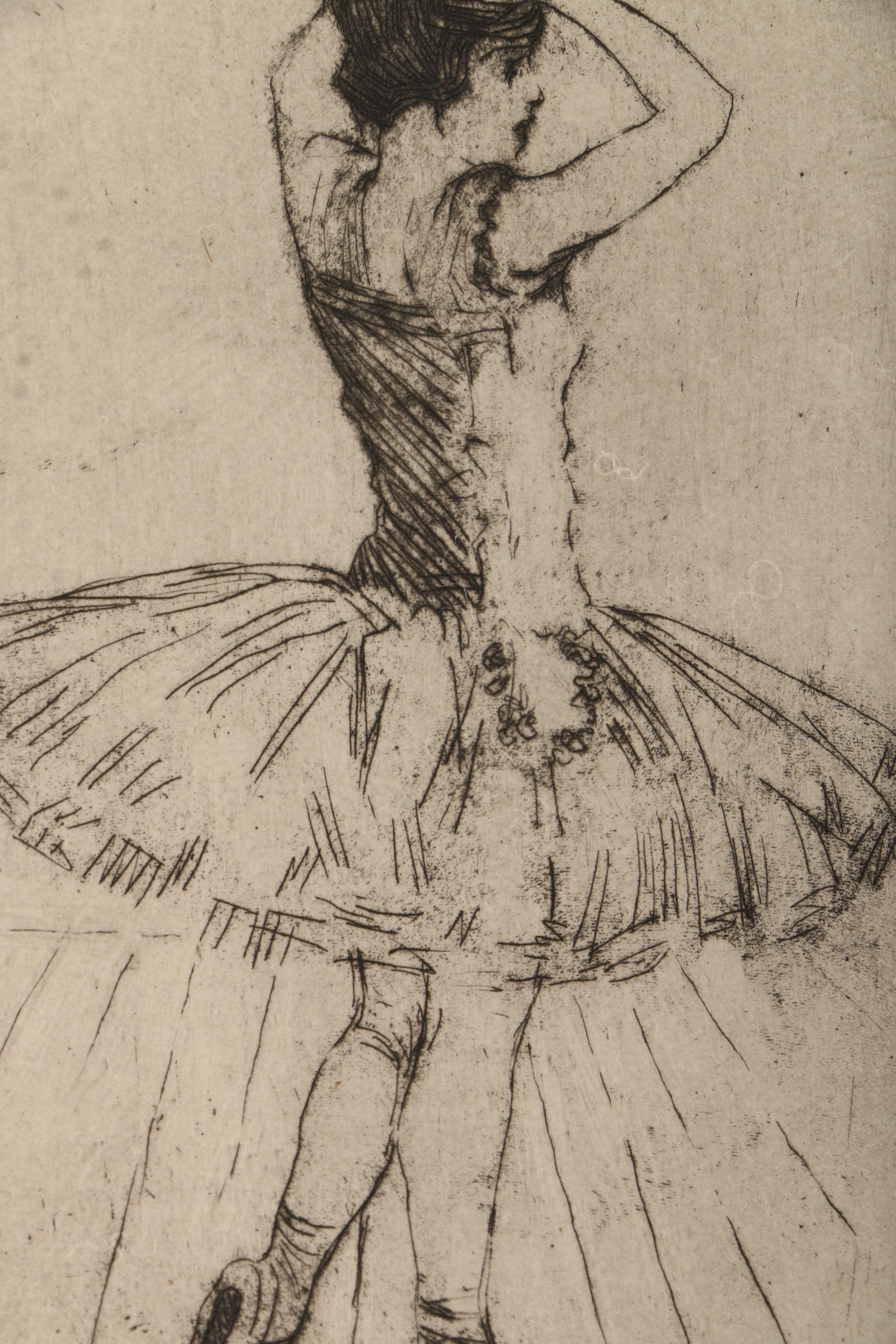 Pair of Emily Burlins Waite Etchings