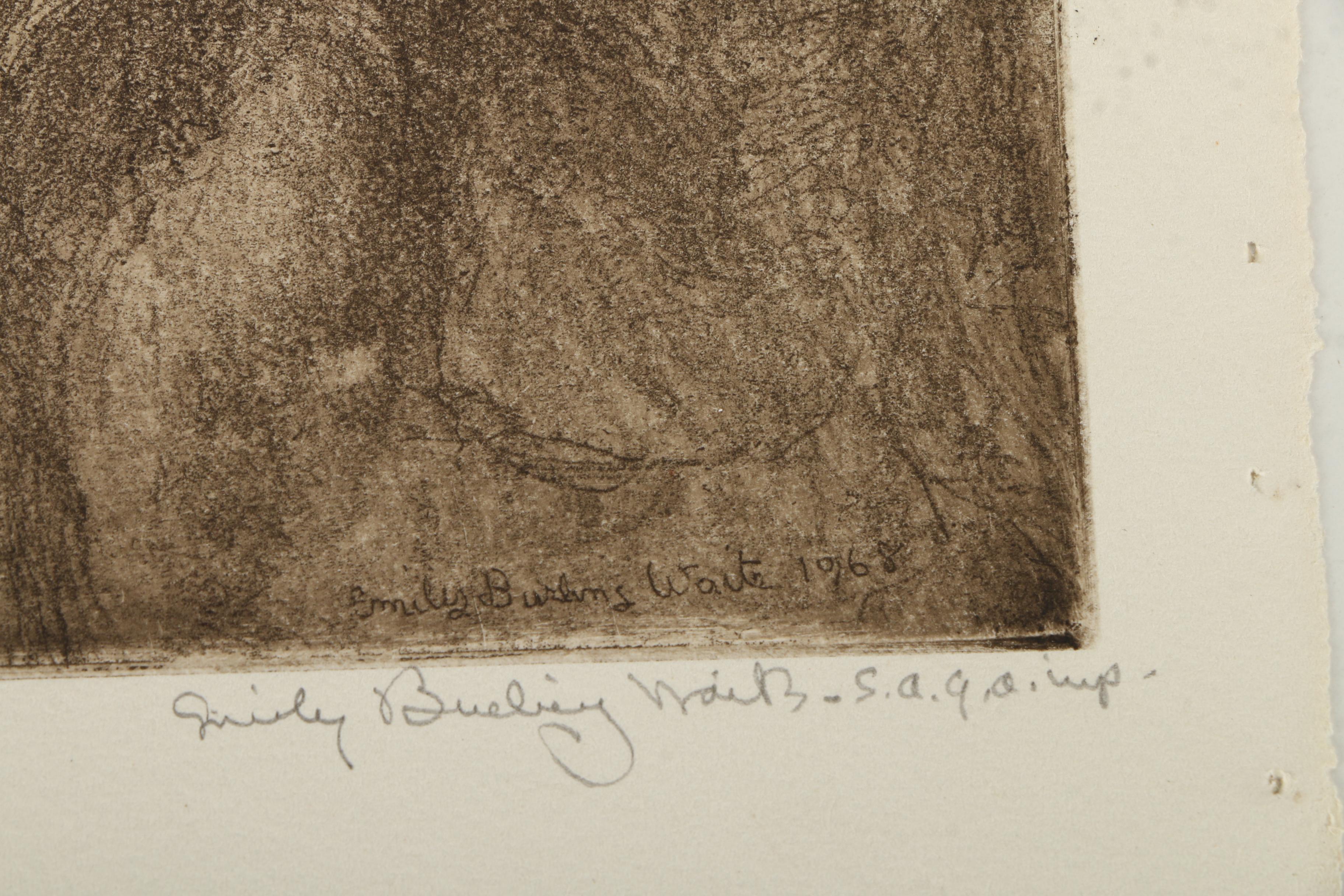 Collection of Emily Burlins Waite Portrait Etchings