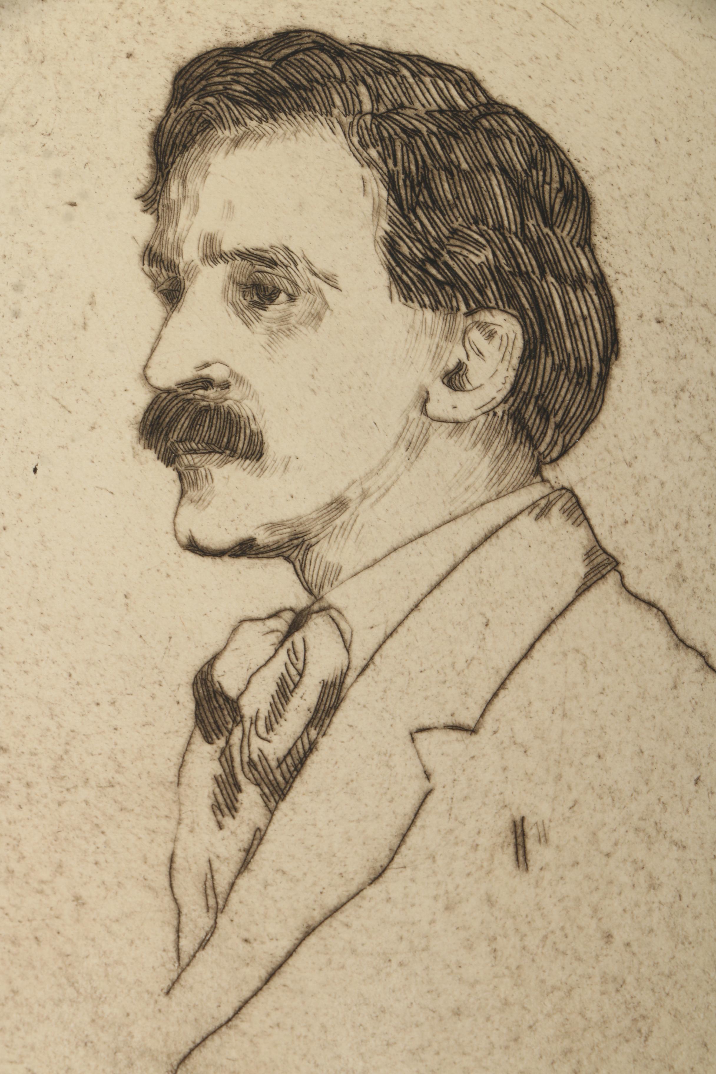 Collection of Emily Burlins Waite Portrait Etchings