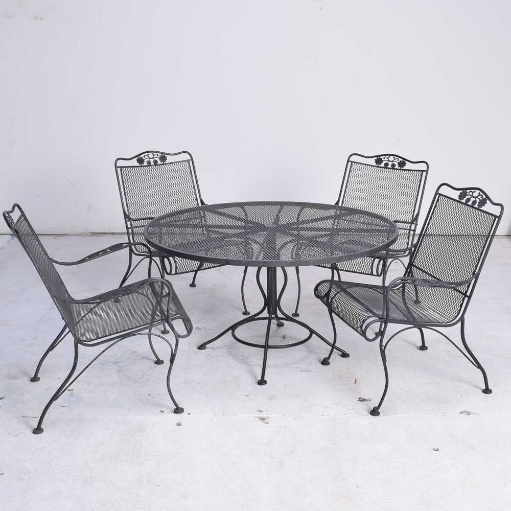 Black Metal Patio Table and Chairs