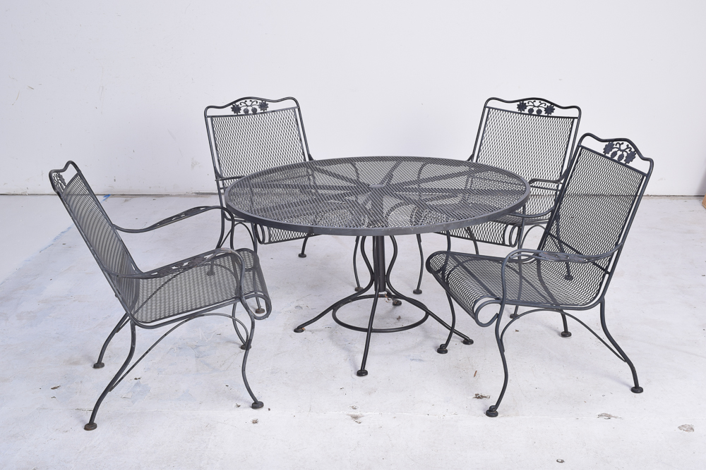 Black Metal Patio Table and Chairs