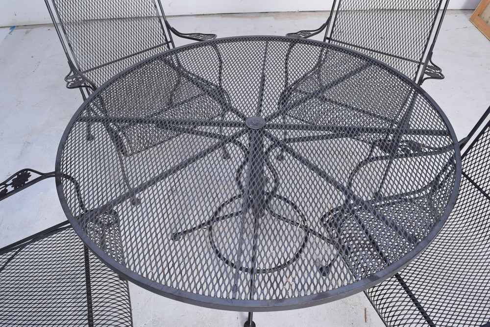 Black Metal Patio Table and Chairs