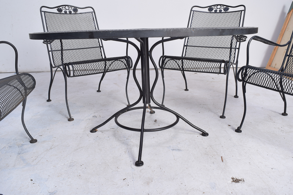 Black Metal Patio Table and Chairs