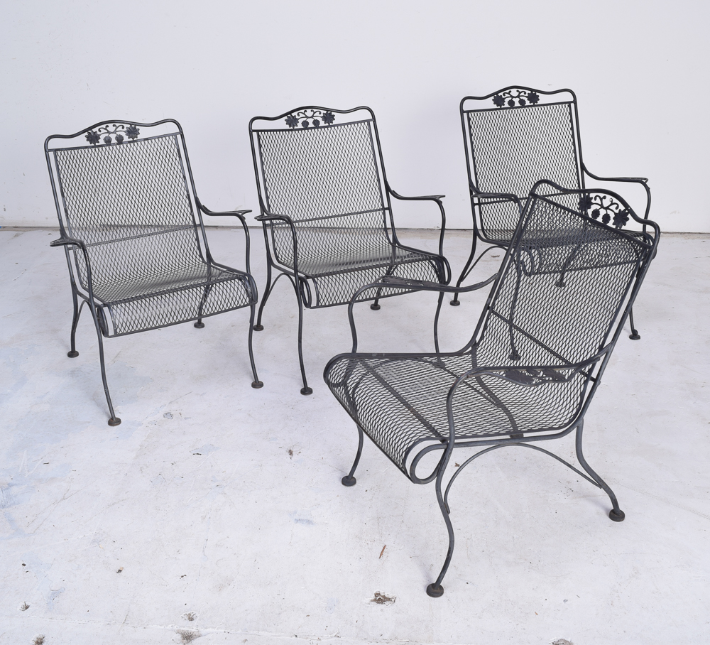Black Metal Patio Table and Chairs