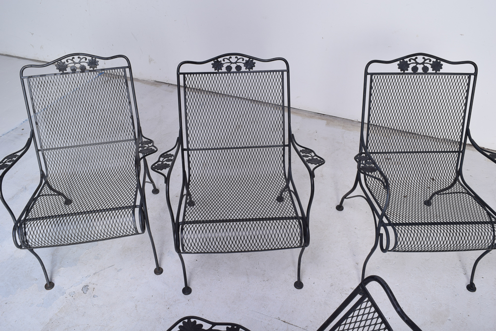 Black Metal Patio Table and Chairs