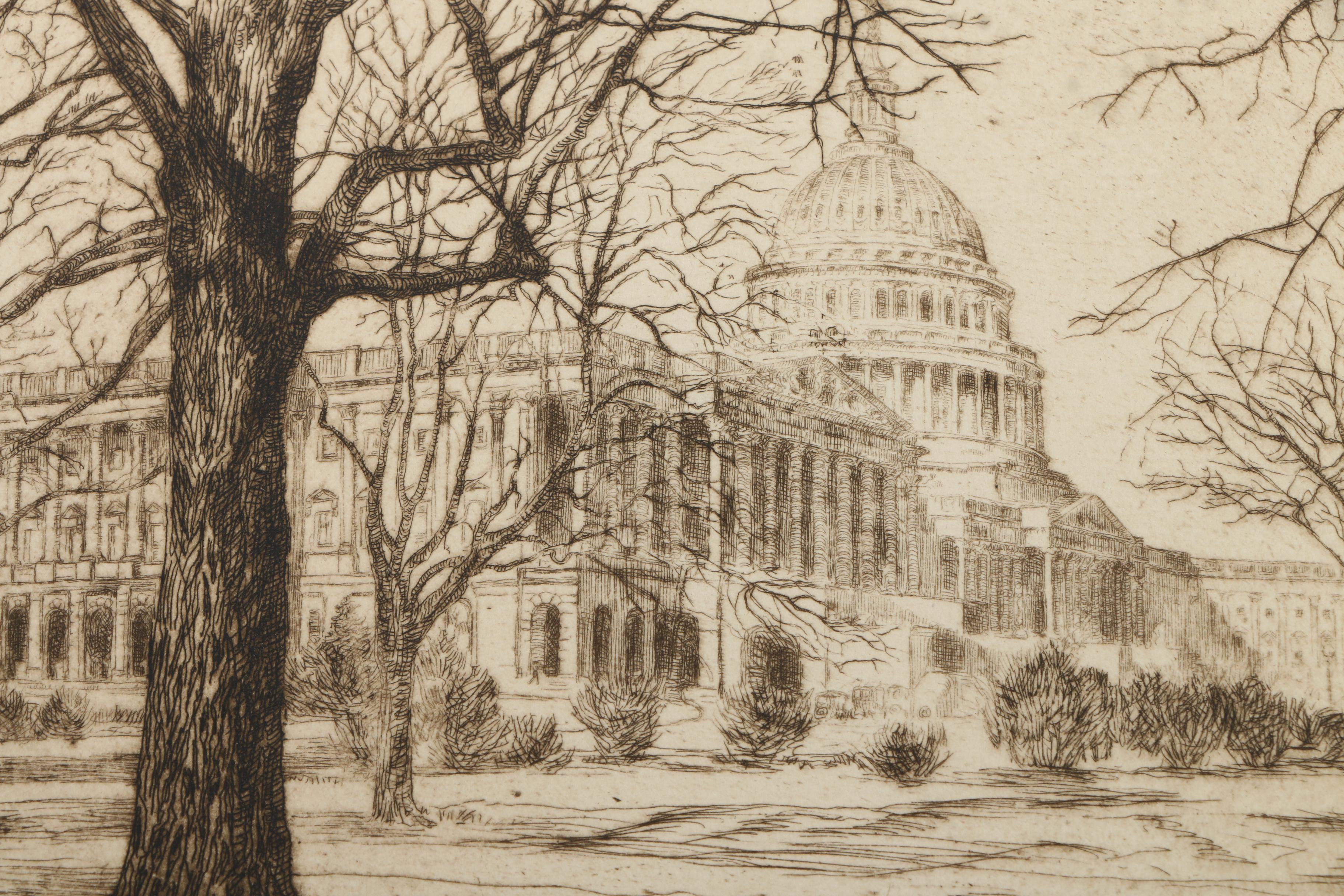 Collection of Emily B. Waite Etchings of Washington D.C.