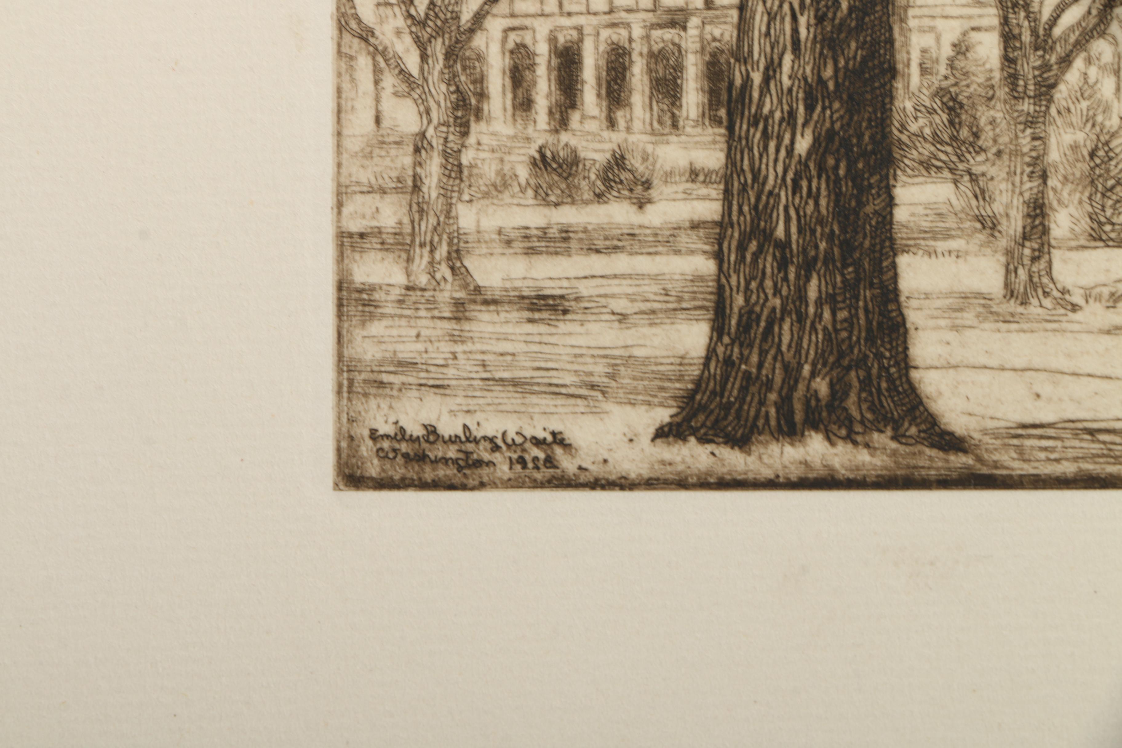Collection of Emily B. Waite Etchings of Washington D.C.