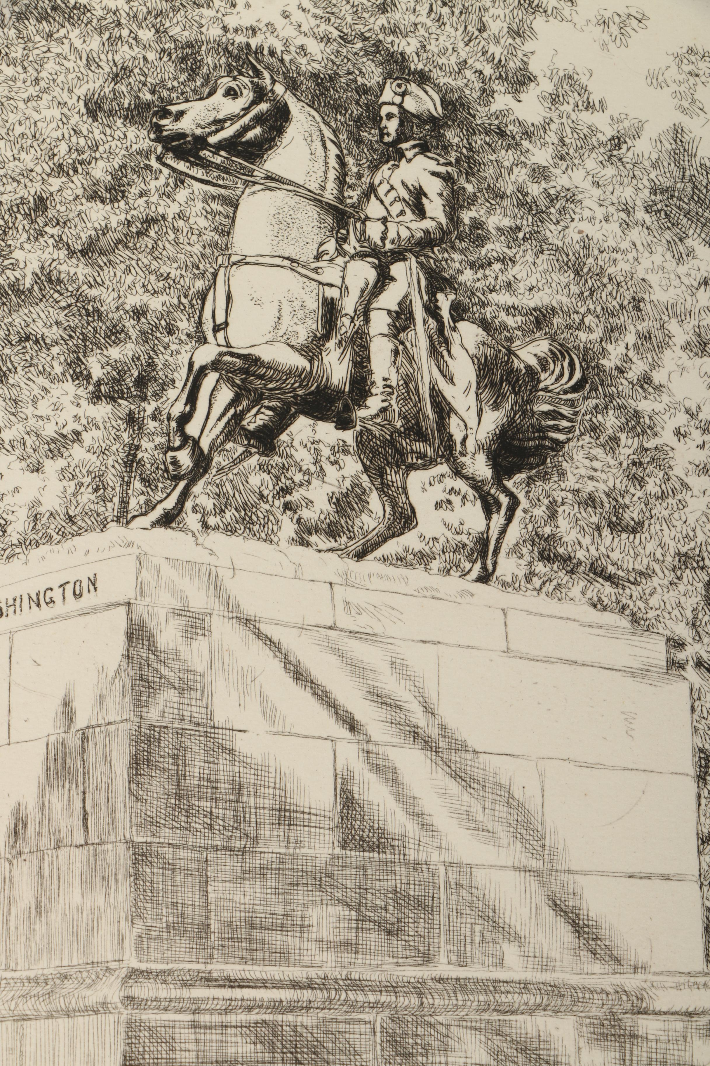 Collection of Emily B. Waite Etchings of Washington D.C.