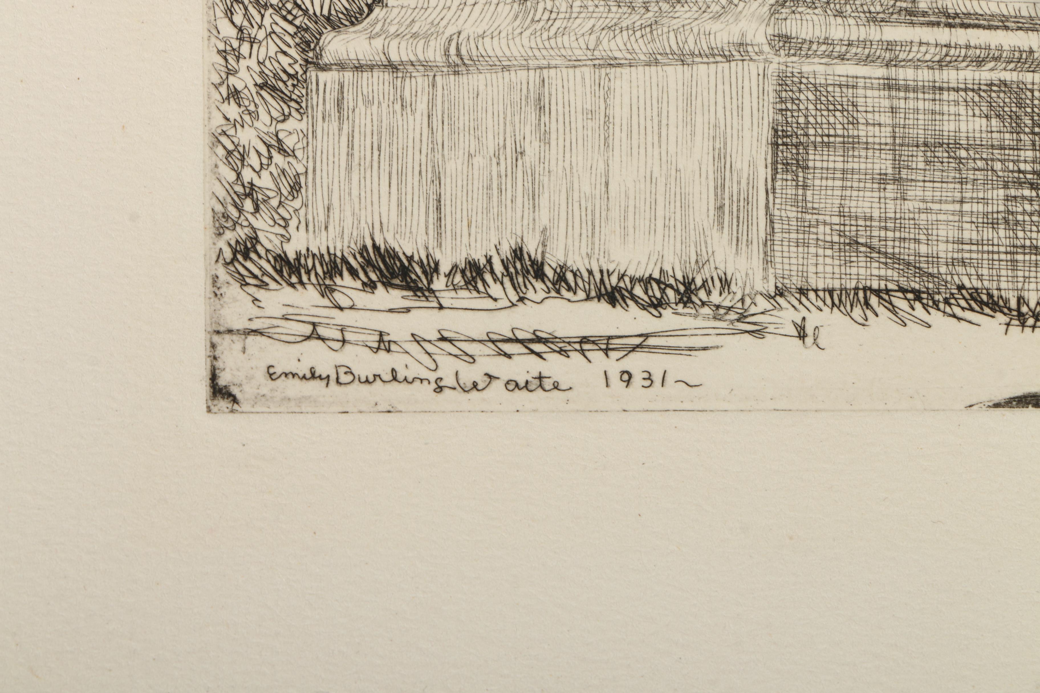 Collection of Emily B. Waite Etchings of Washington D.C.