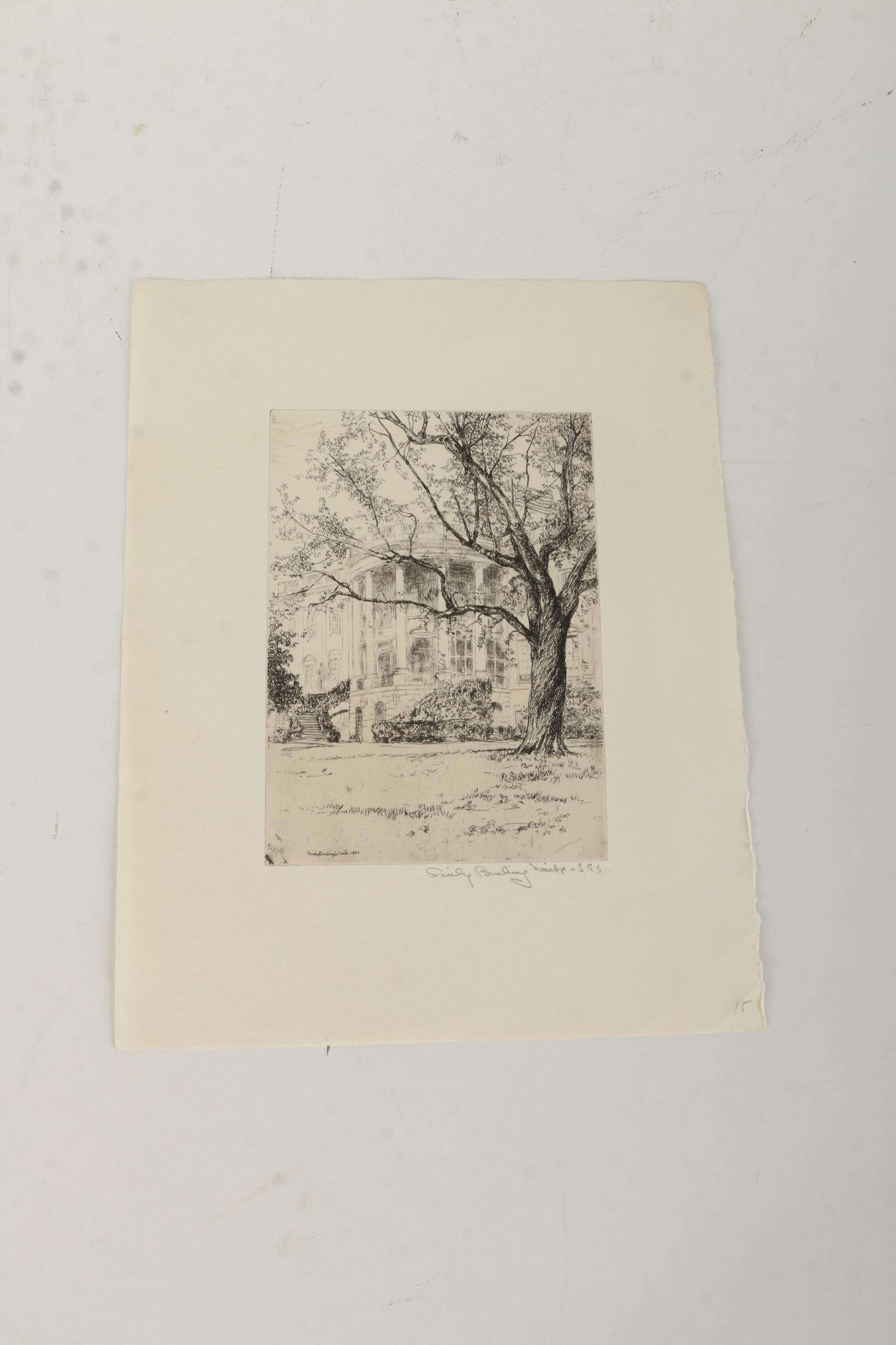 Collection of Emily B. Waite Etchings of Washington D.C.