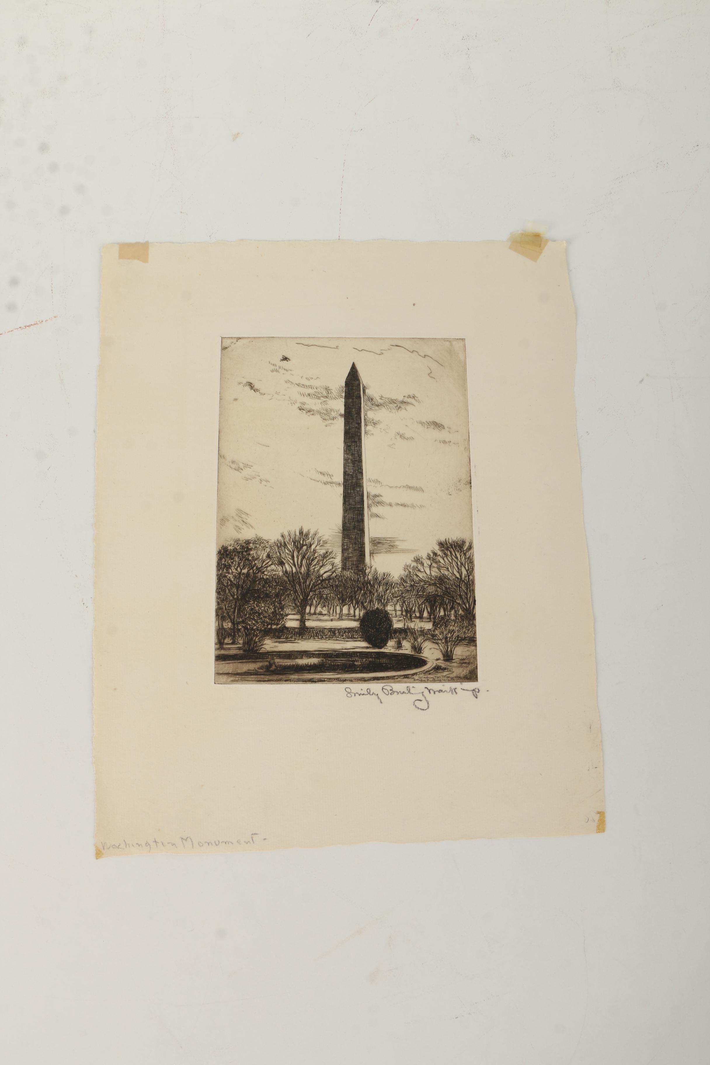 Collection of Emily B. Waite Etchings of Washington D.C.