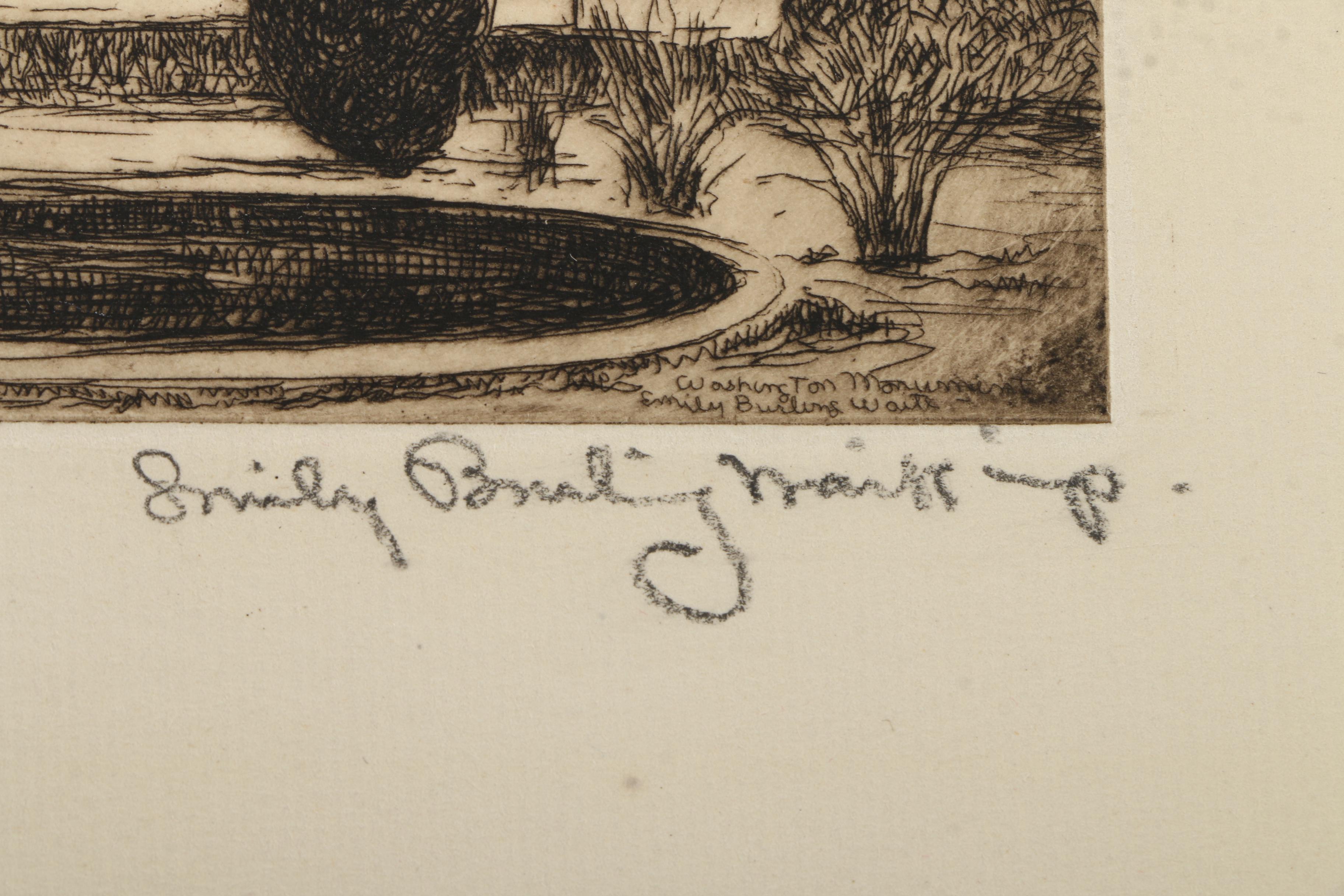 Collection of Emily B. Waite Etchings of Washington D.C.