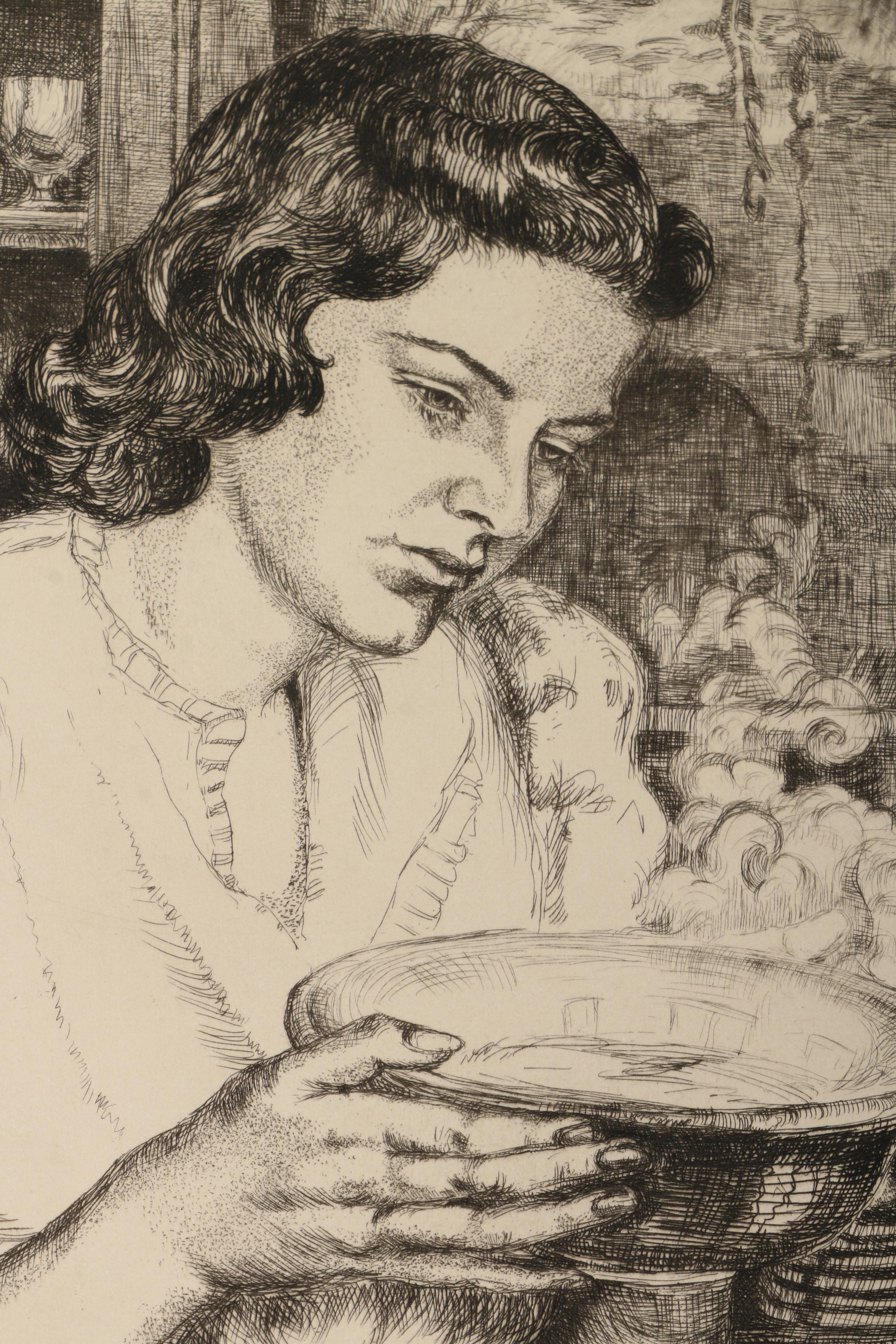 Emily Burling Waite Portrait Etchings