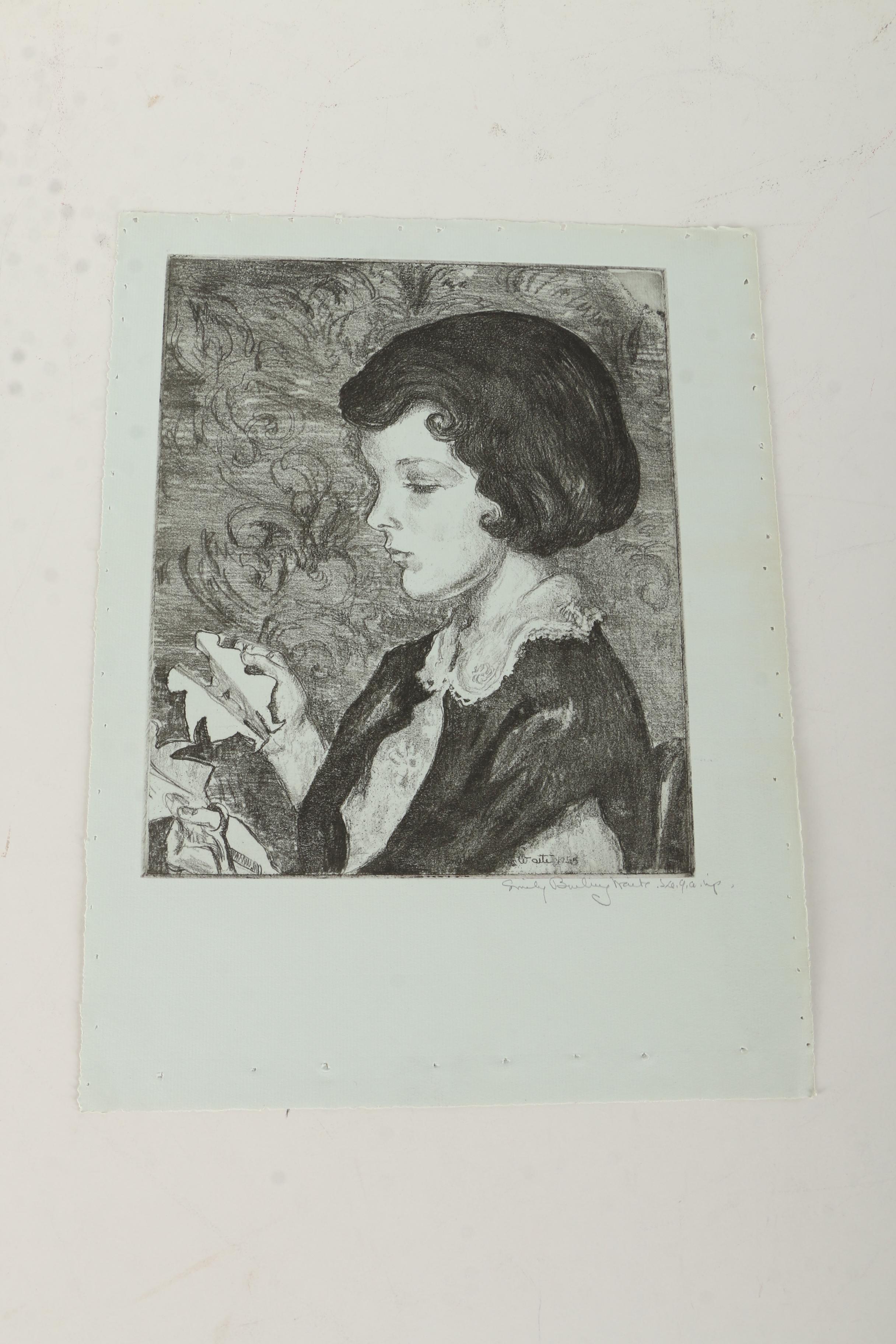 Emily Burling Waite Portrait Etchings