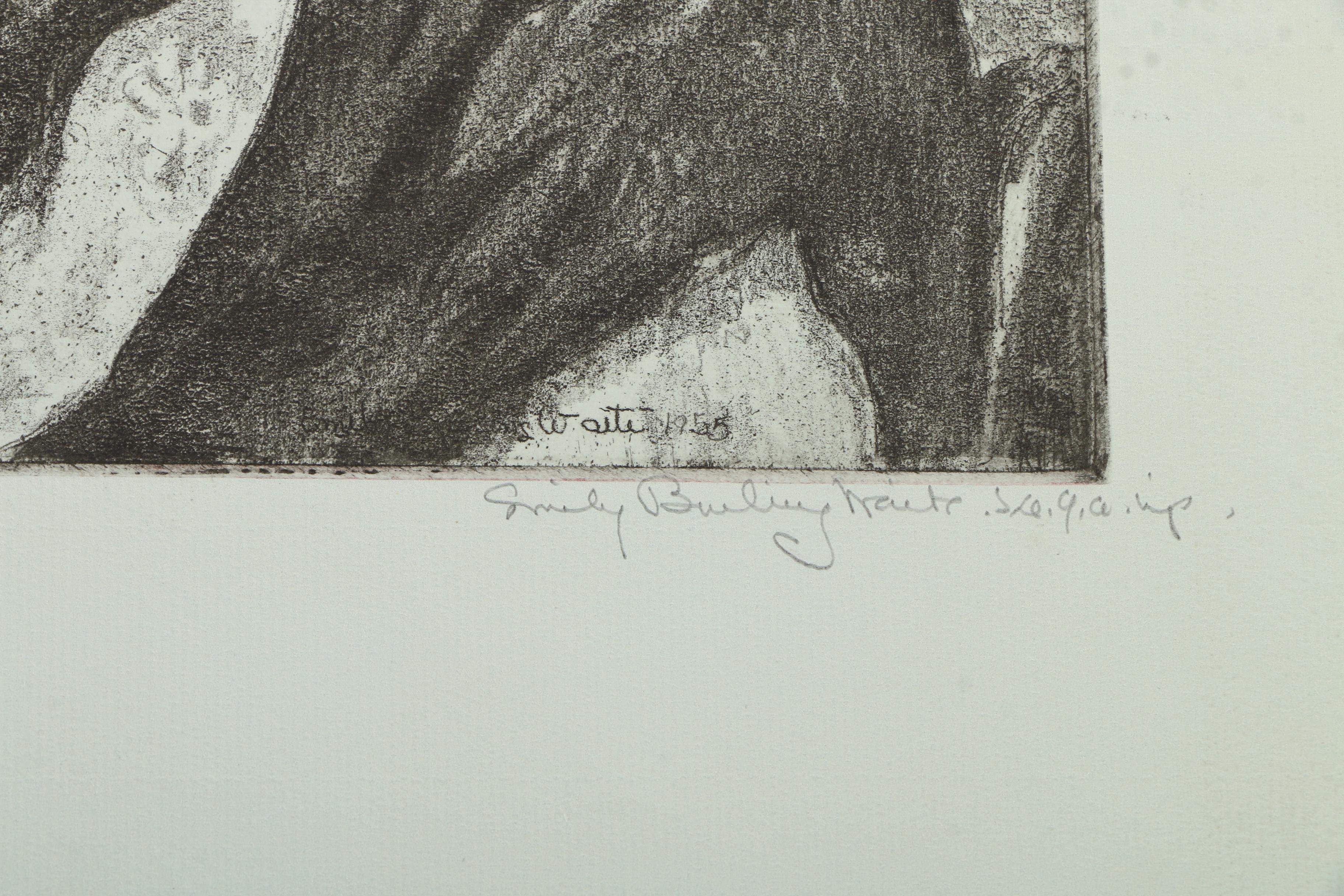 Emily Burling Waite Portrait Etchings