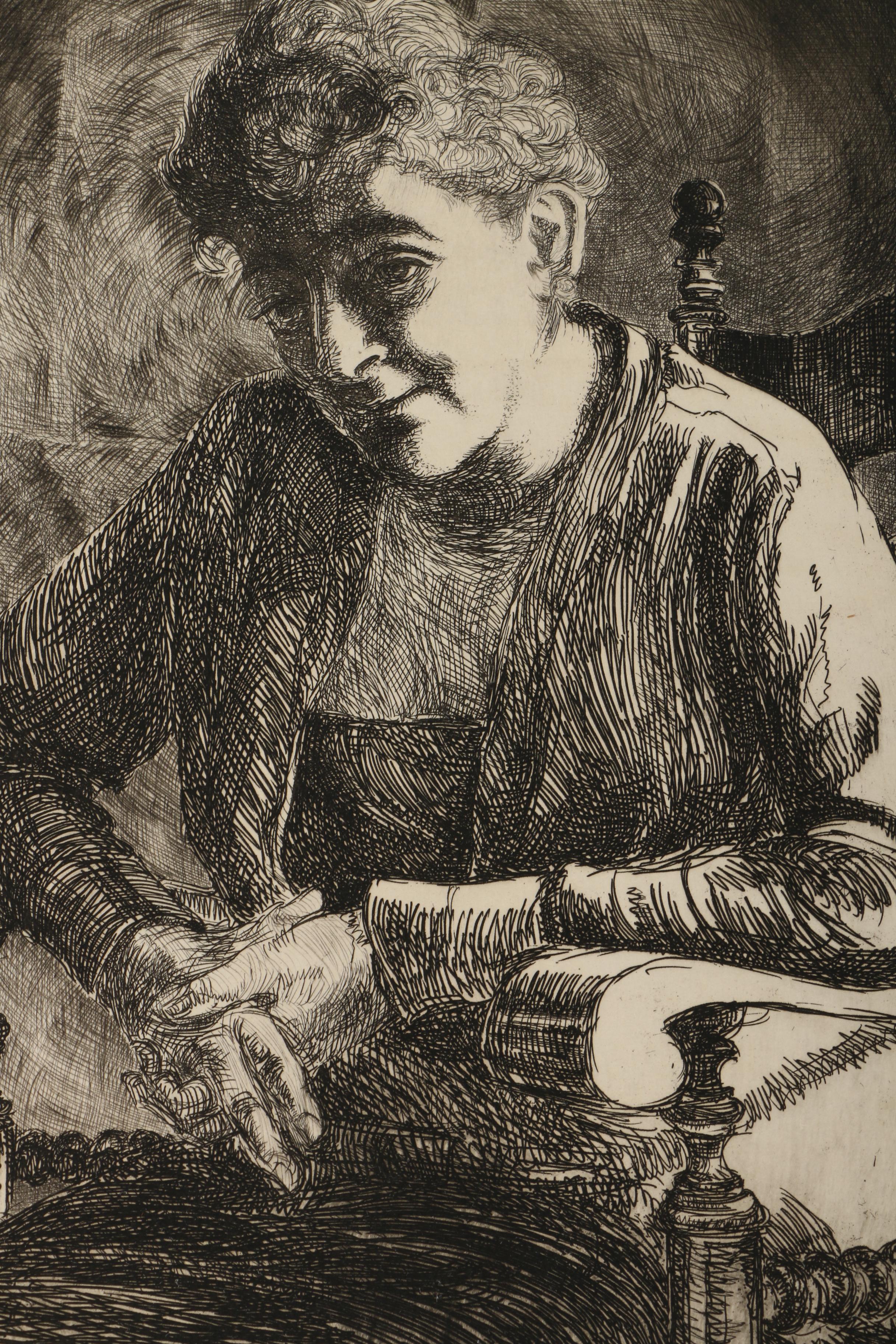 Emily Burling Waite Portrait Etchings