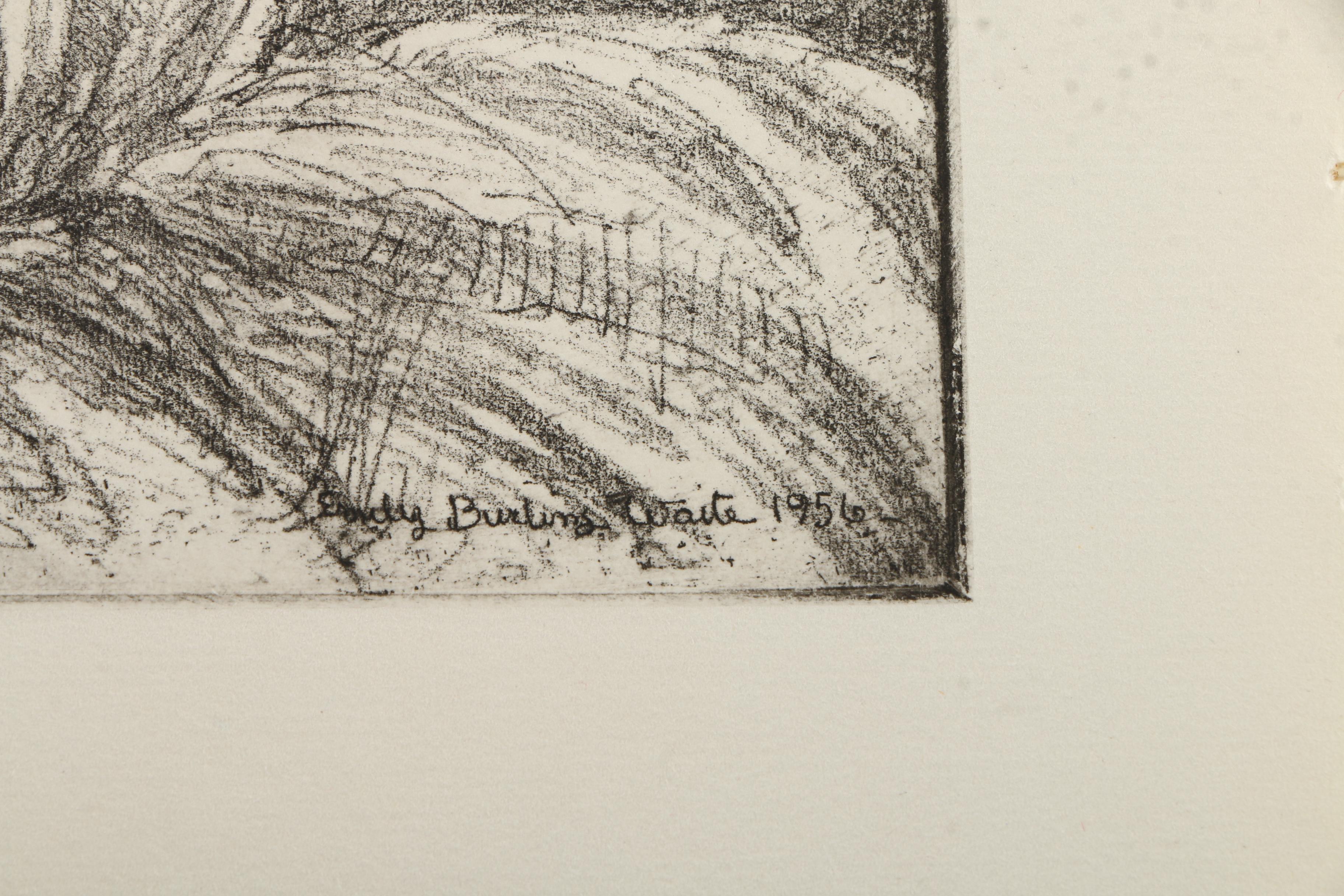 Emily Burling Waite Portrait Etchings