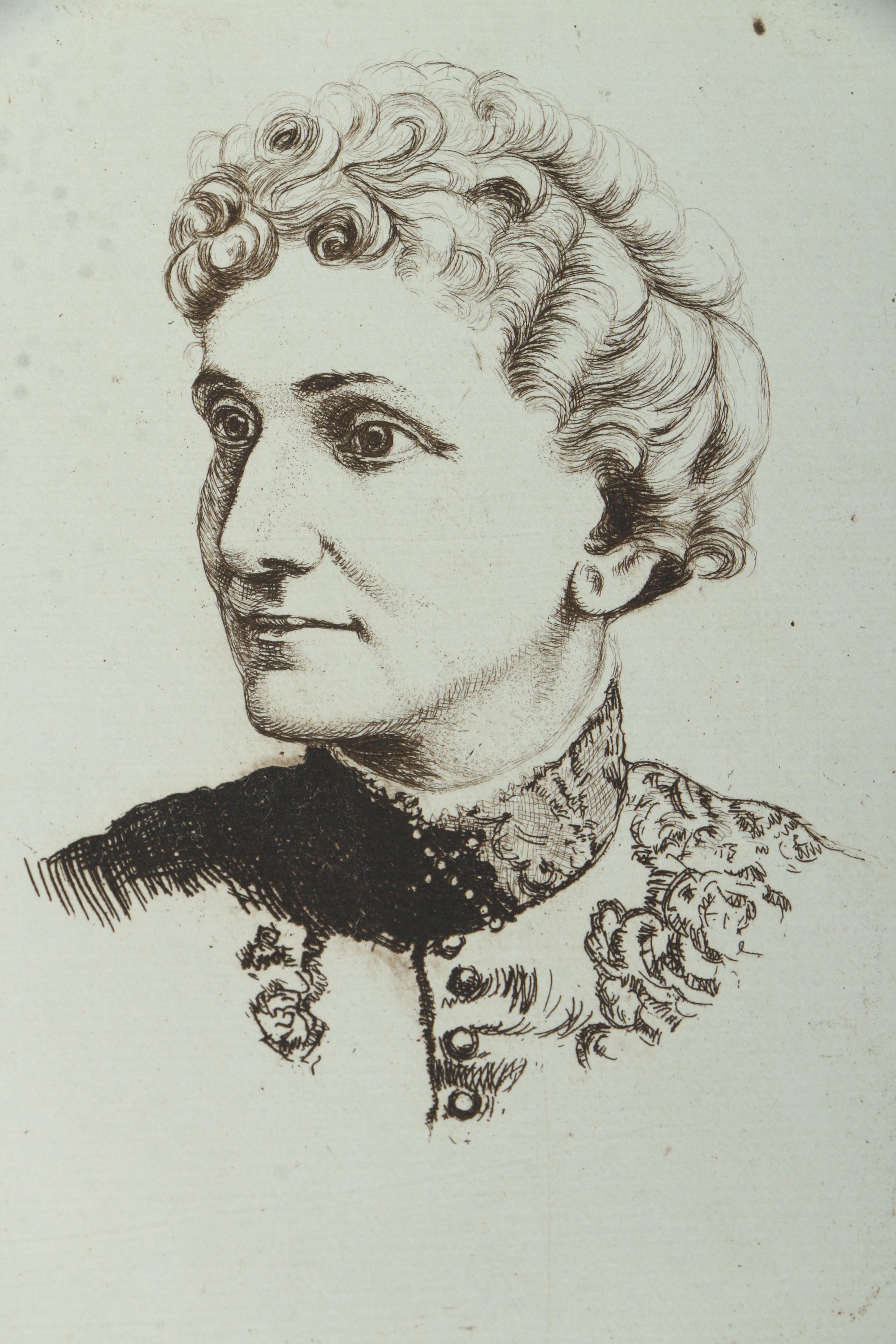 Emily Burling Waite Portrait Etchings