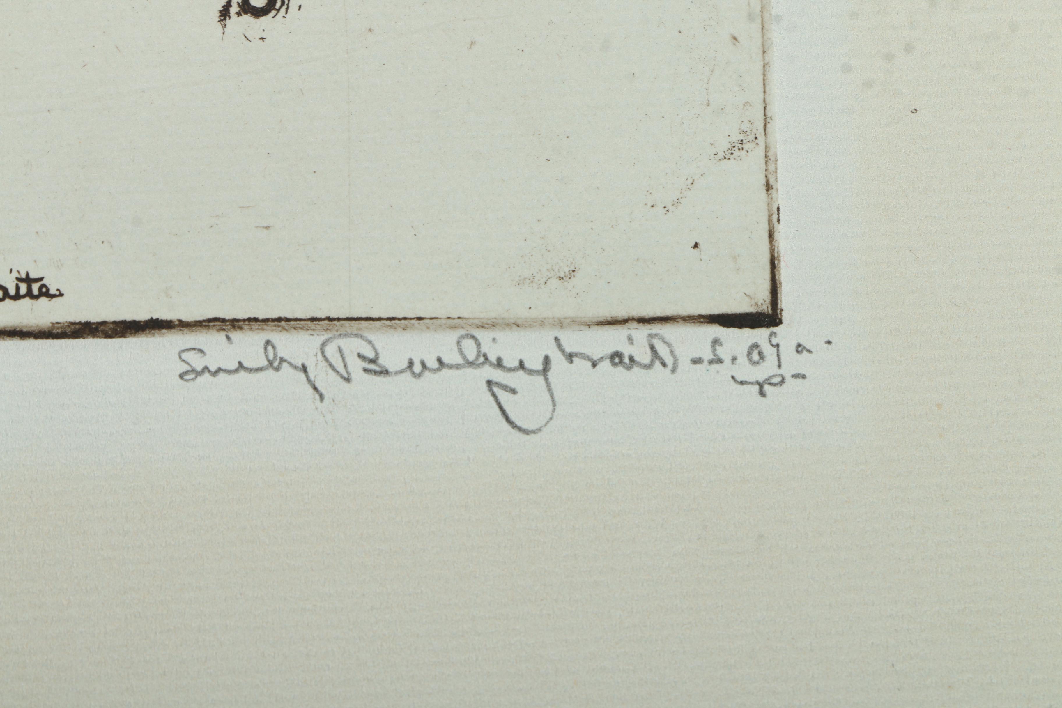 Emily Burling Waite Portrait Etchings