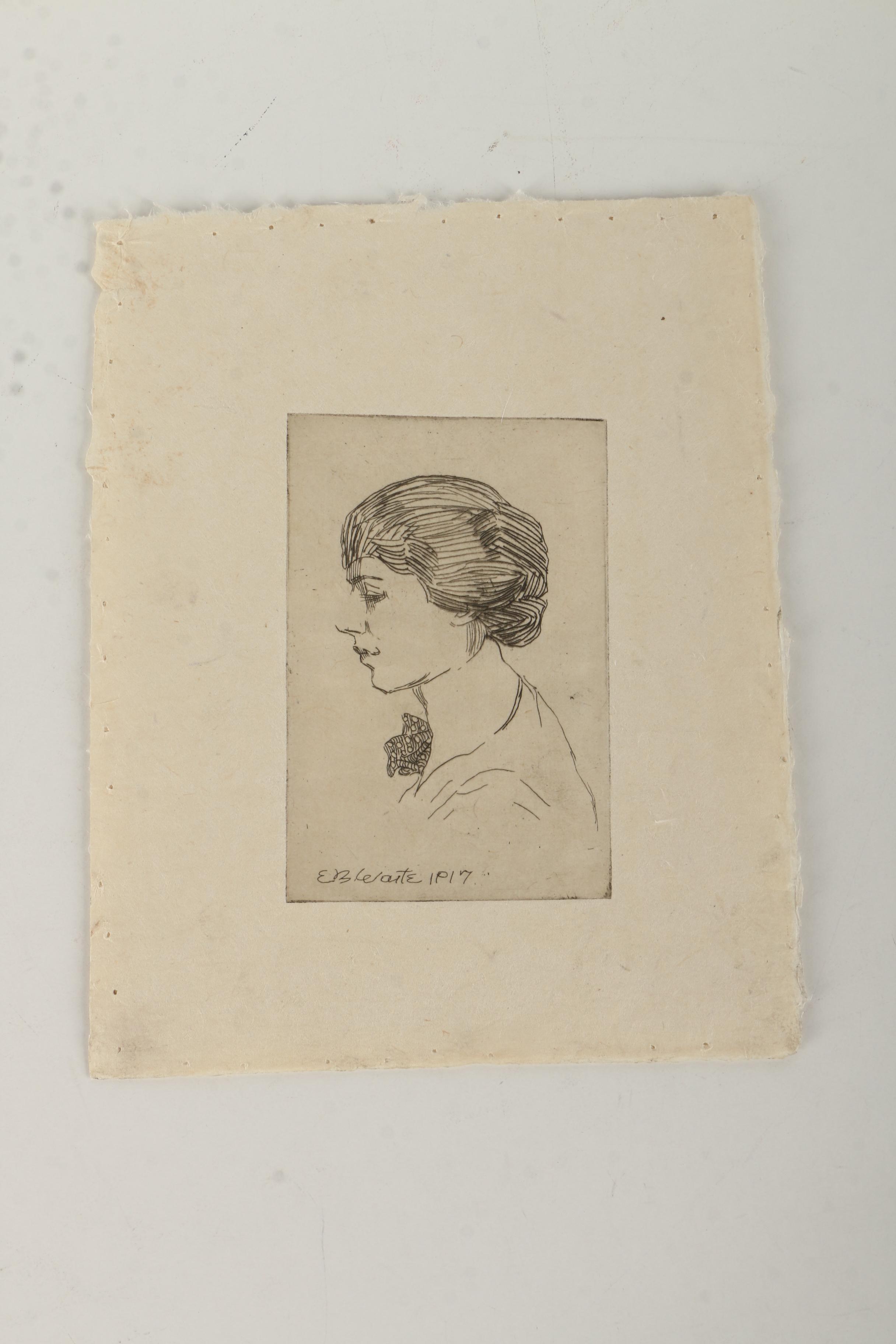 Emily Burling Waite Portrait Etchings