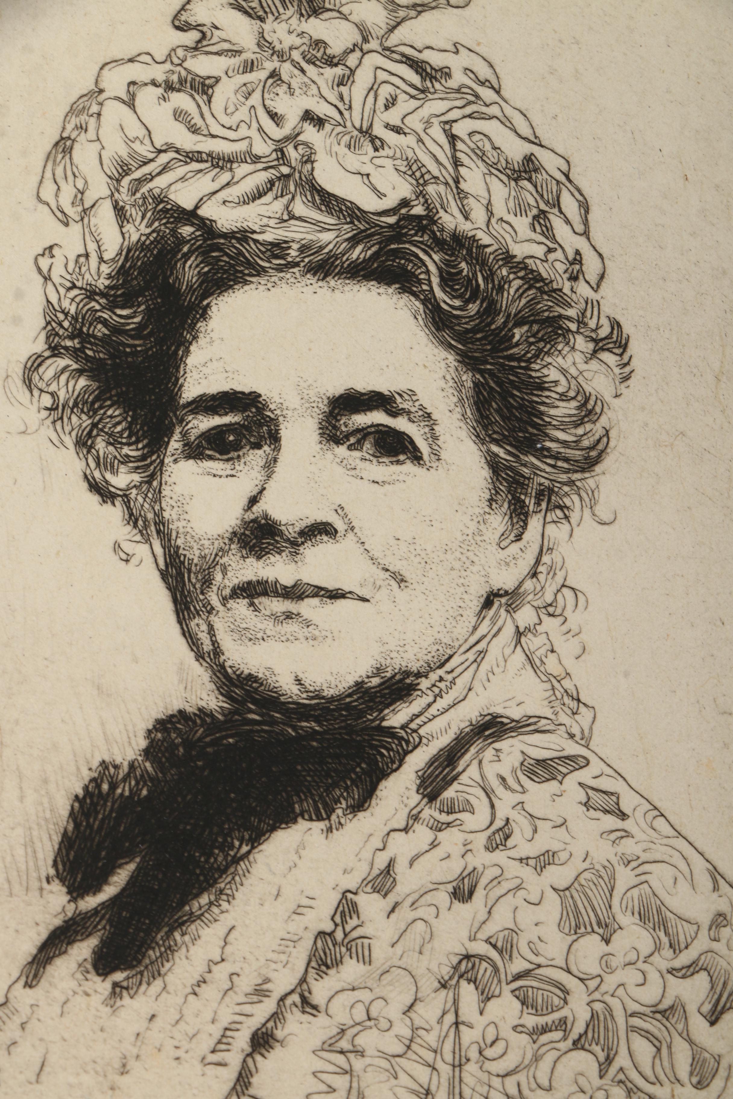 Emily Burling Waite Portrait Etchings