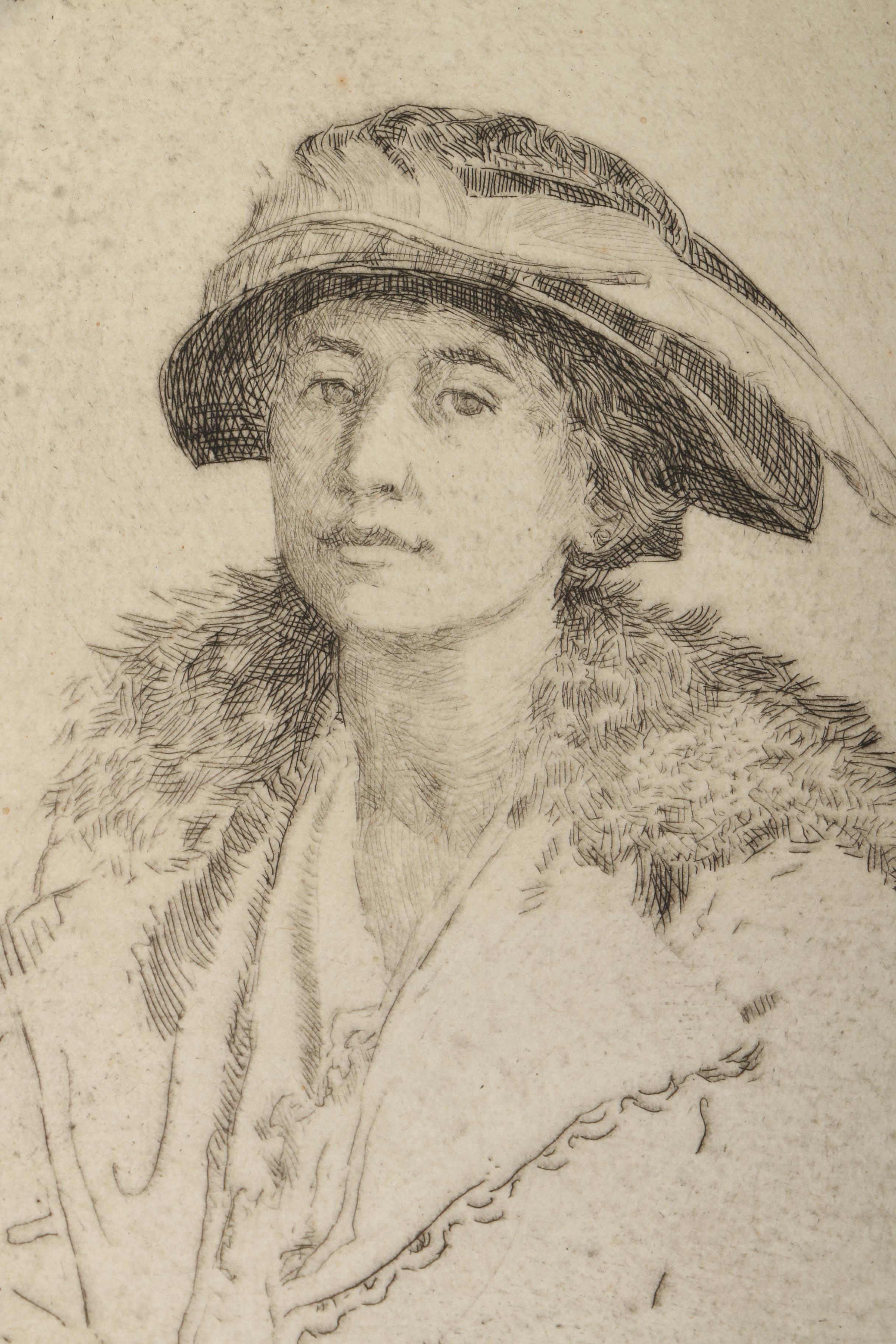 Emily Burling Waite Portrait Etchings