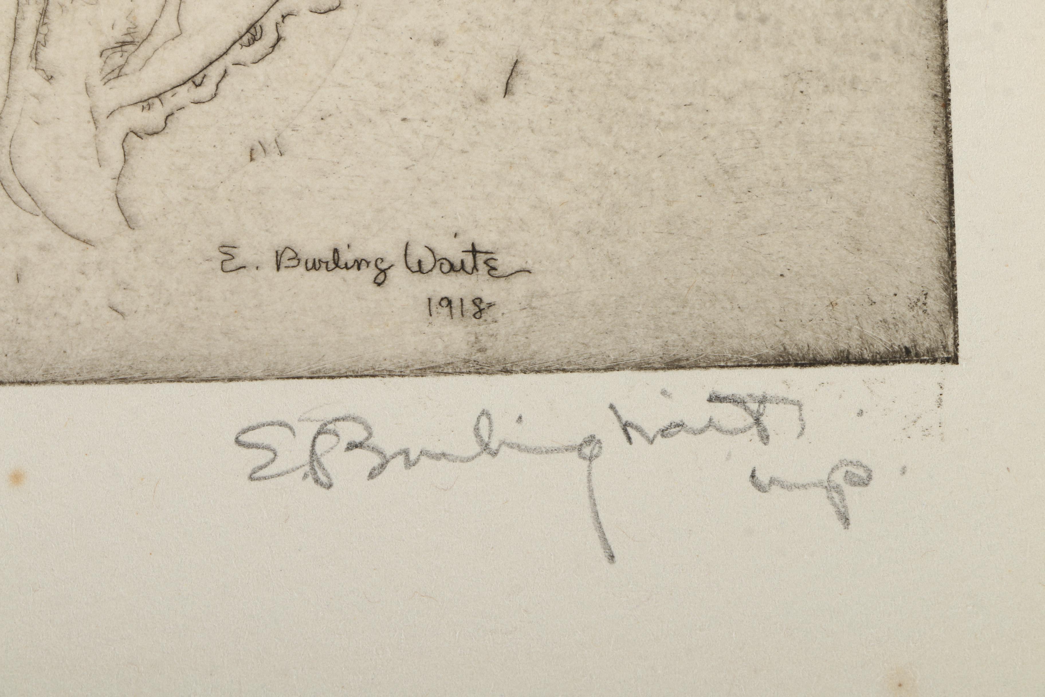 Emily Burling Waite Portrait Etchings