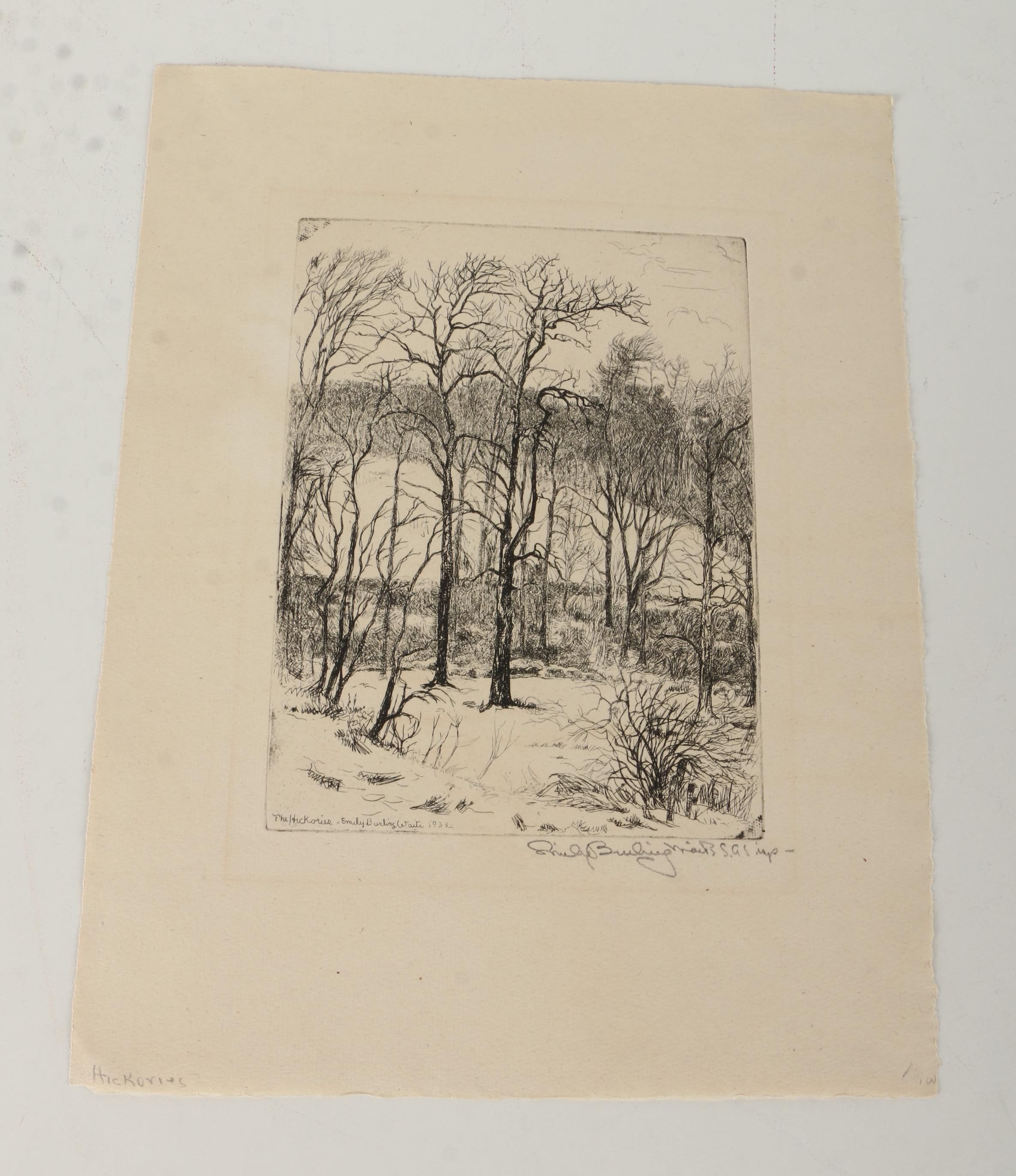 Collection of Emily Burlins Waite Portrait Etchings